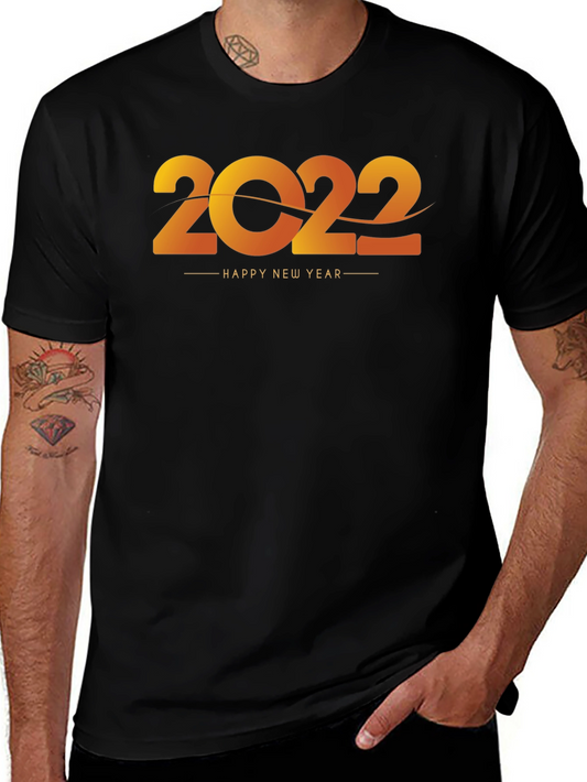 Happy New Year 2022 Black T-Shirt