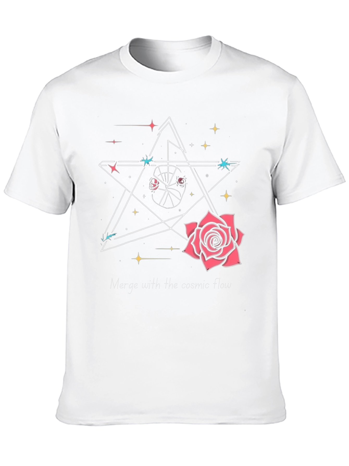 Cosmic Rose Graphic T-Shirt