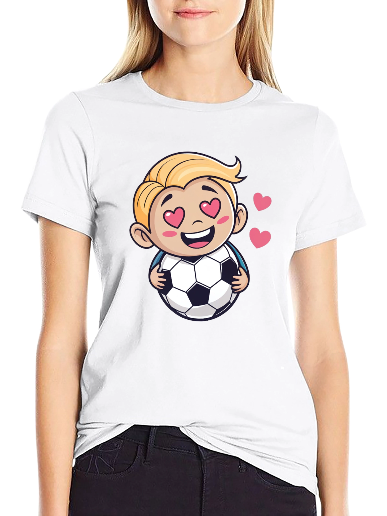 Soccer Love T-Shirt - Cute Cartoon Graphic Tee