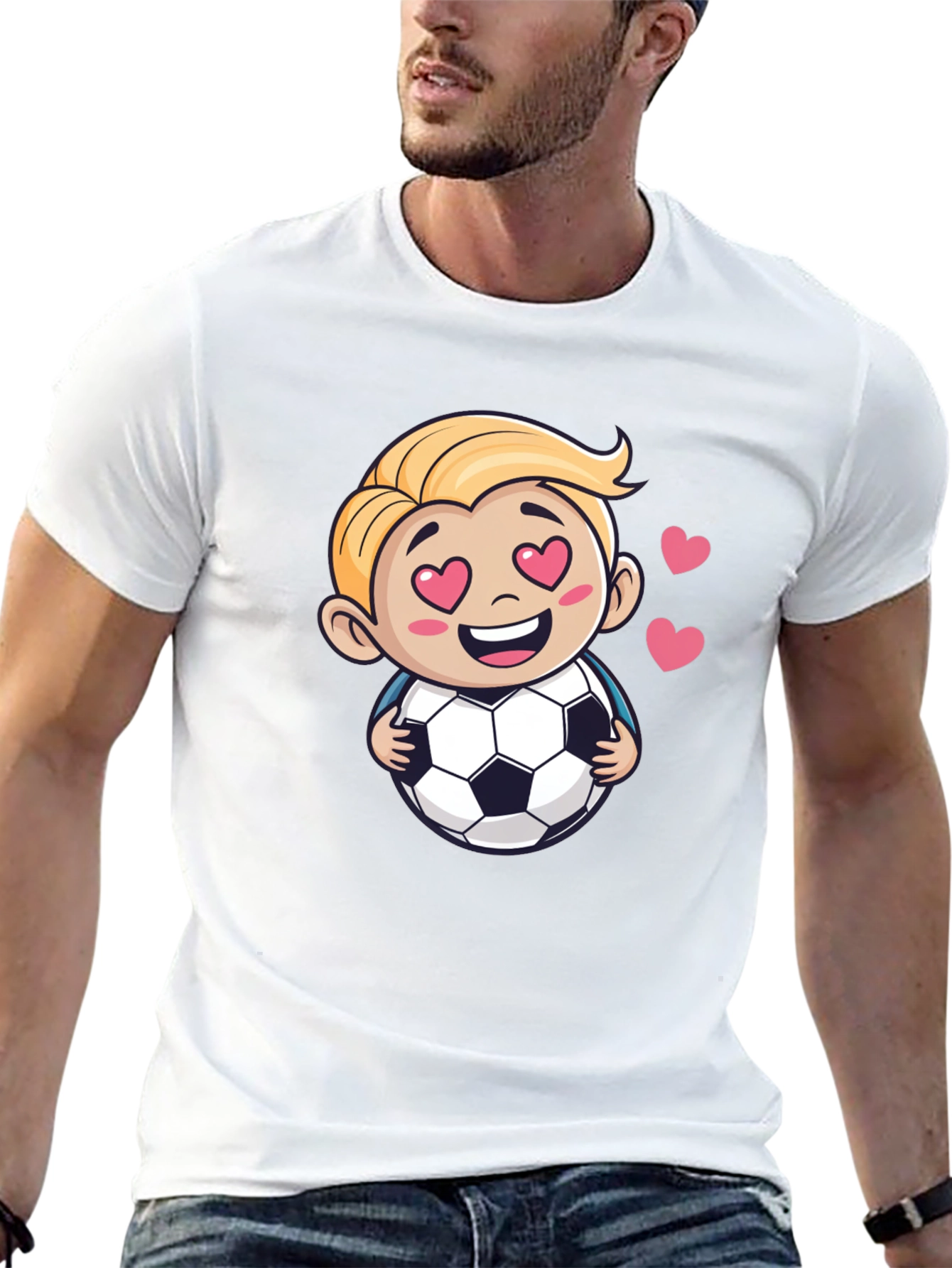 Soccer Love T-Shirt - Cute Cartoon Graphic Tee