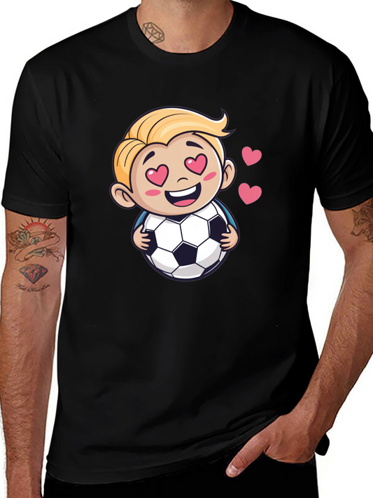 Soccer Love T-Shirt - Cute Cartoon Graphic Tee