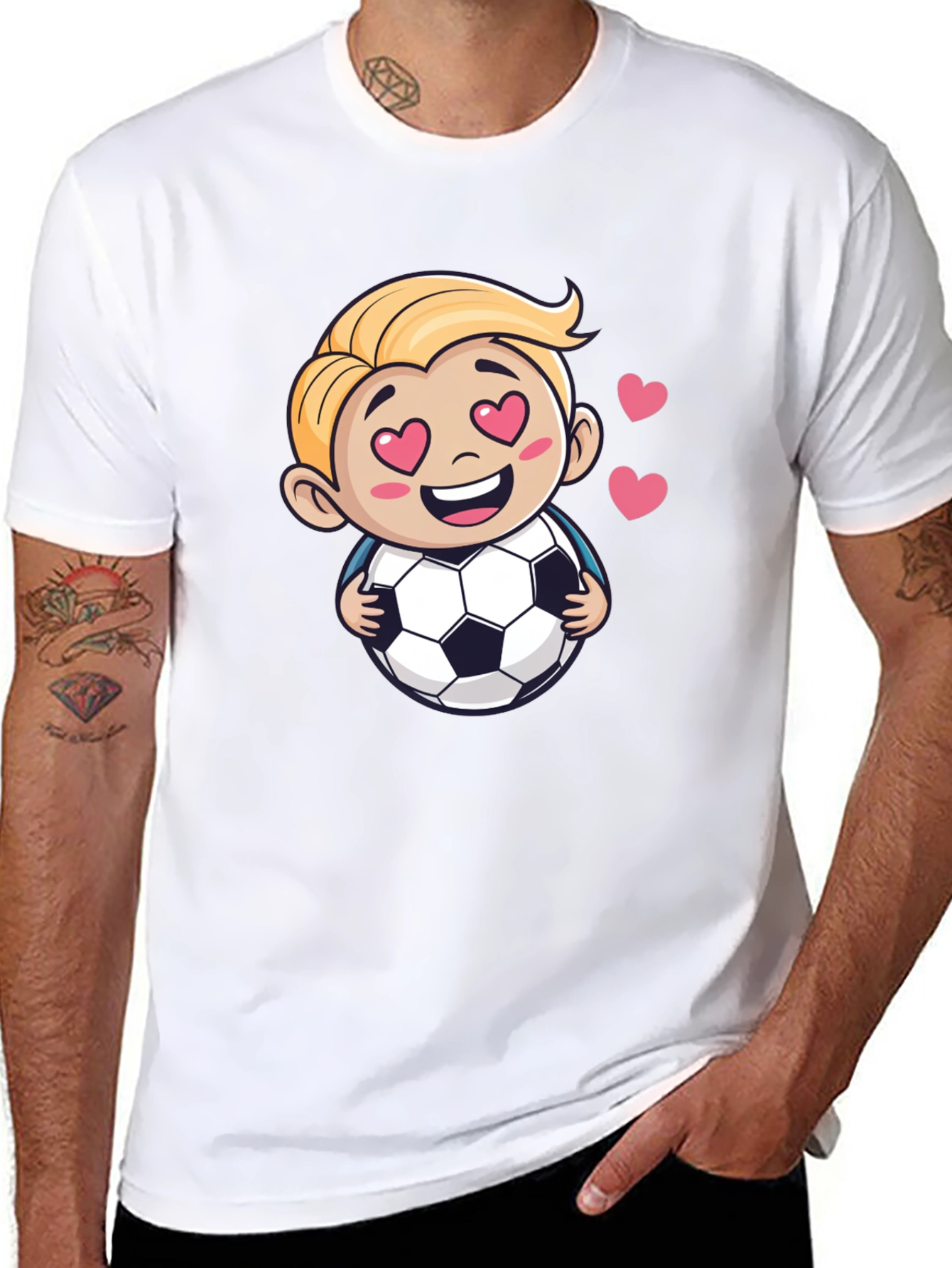 Soccer Love T-Shirt - Cute Cartoon Graphic Tee