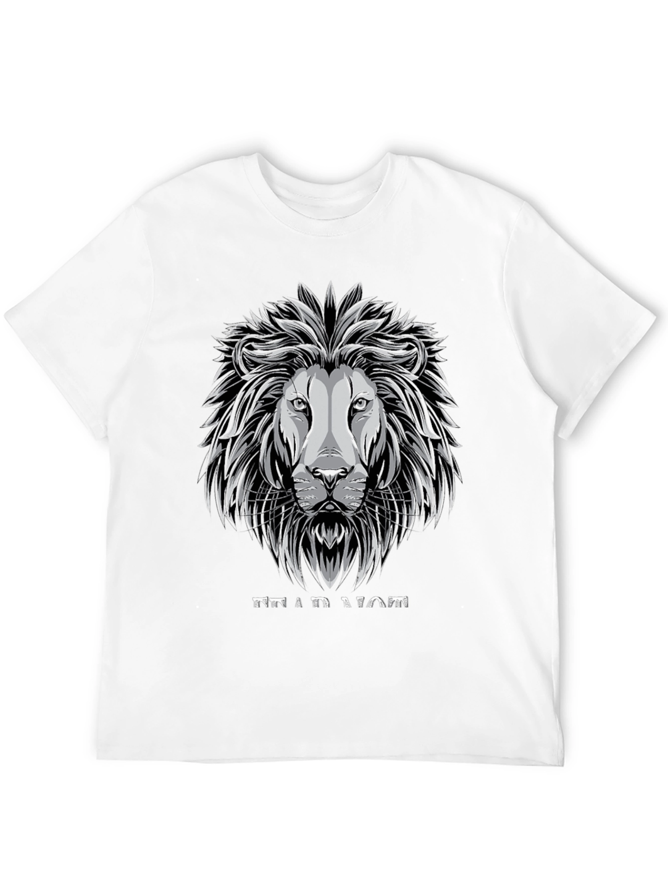 Lion Graphic Tee - Black Cotton T-Shirt