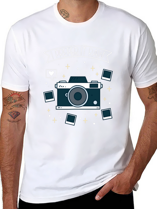I Prefer It Raw Camera Graphic Tee