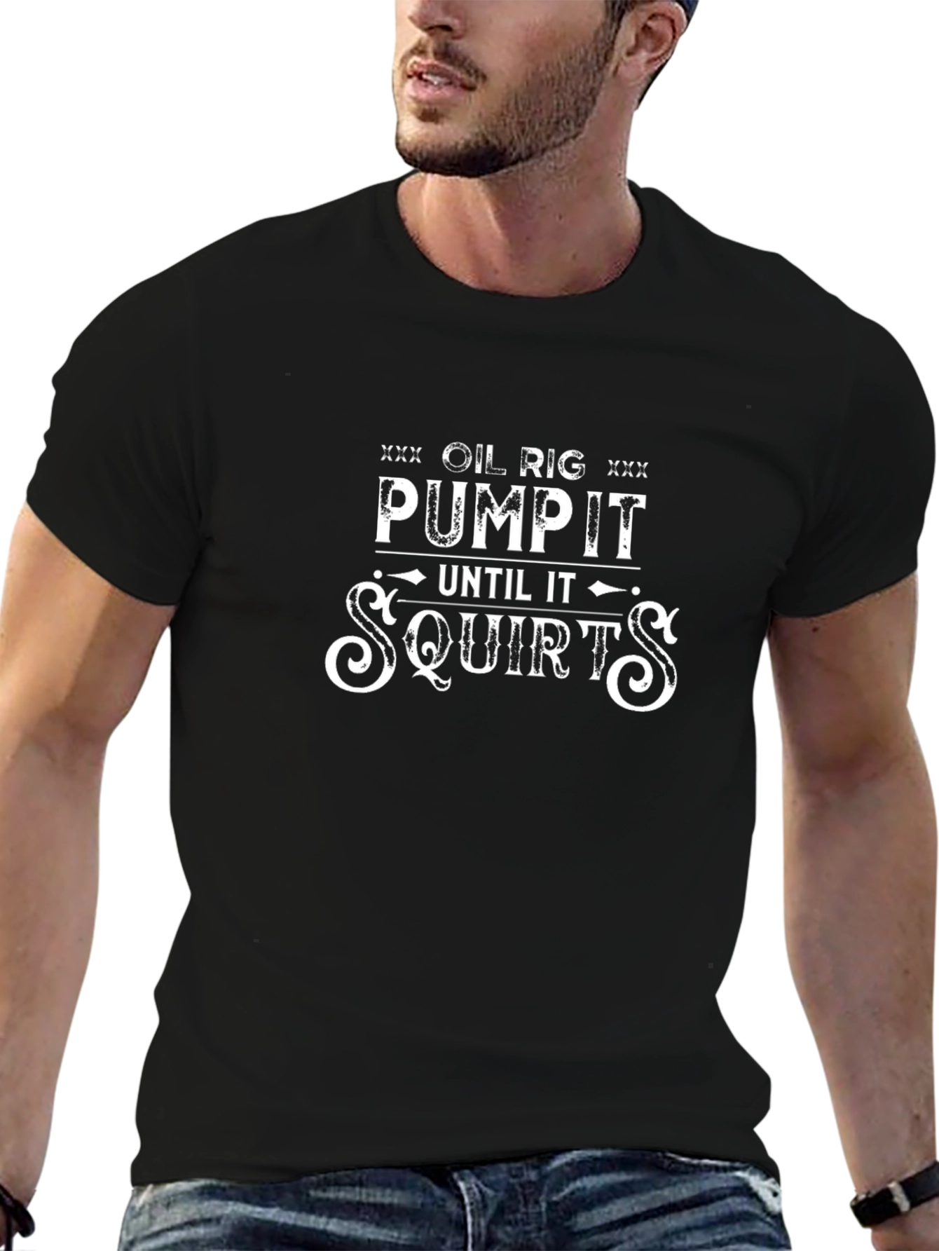 Pump It Until It Squirts Black Novelty T-Shirt