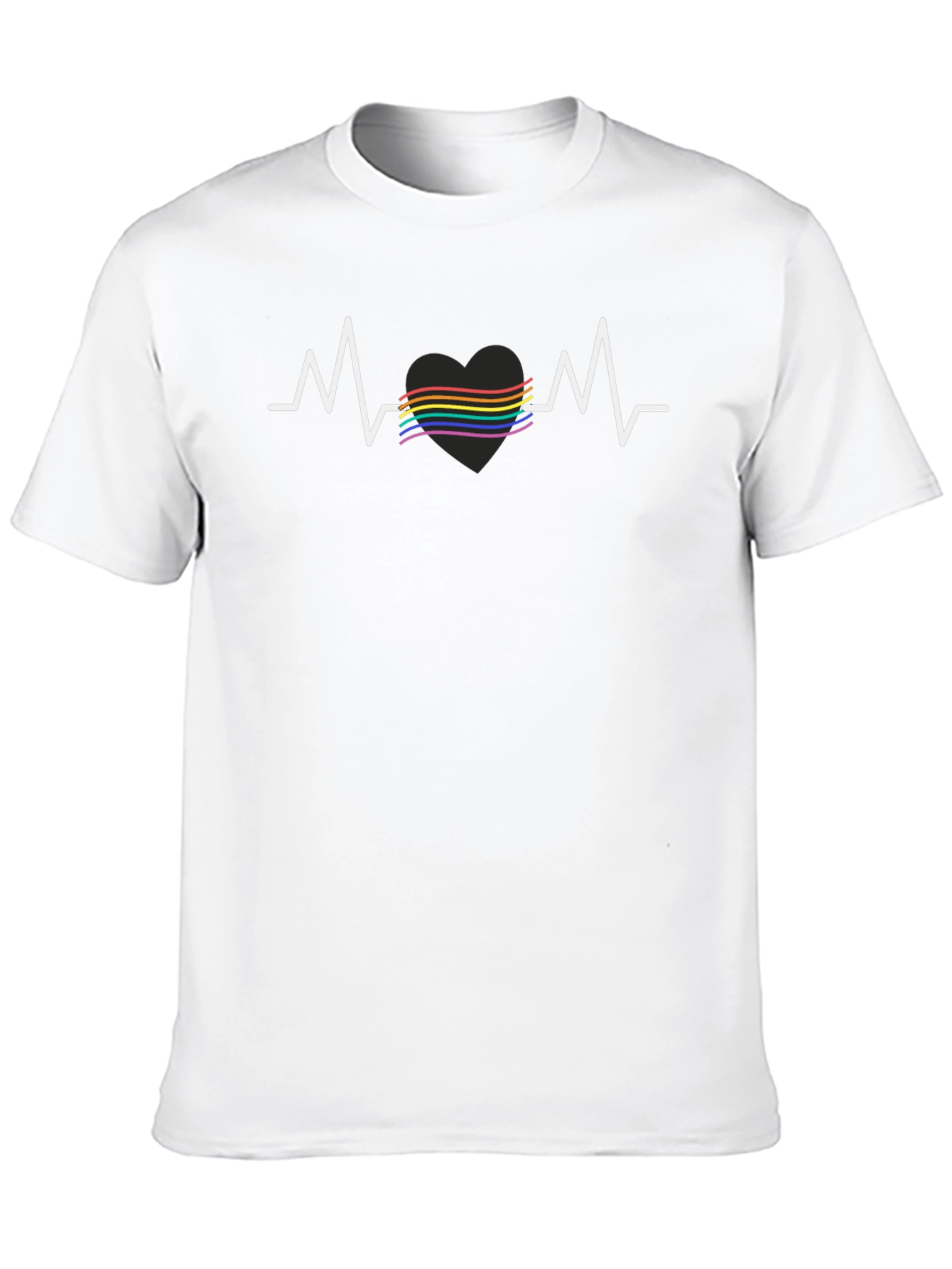 Pride Heartbeat T-Shirt - Black