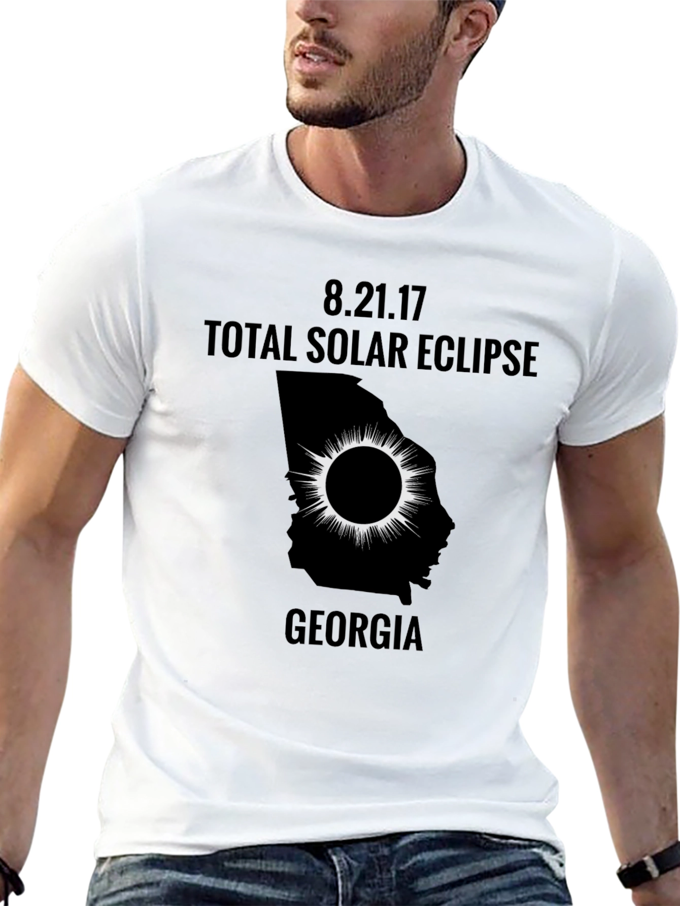 Georgia Total Solar Eclipse 2017 Black T-Shirt