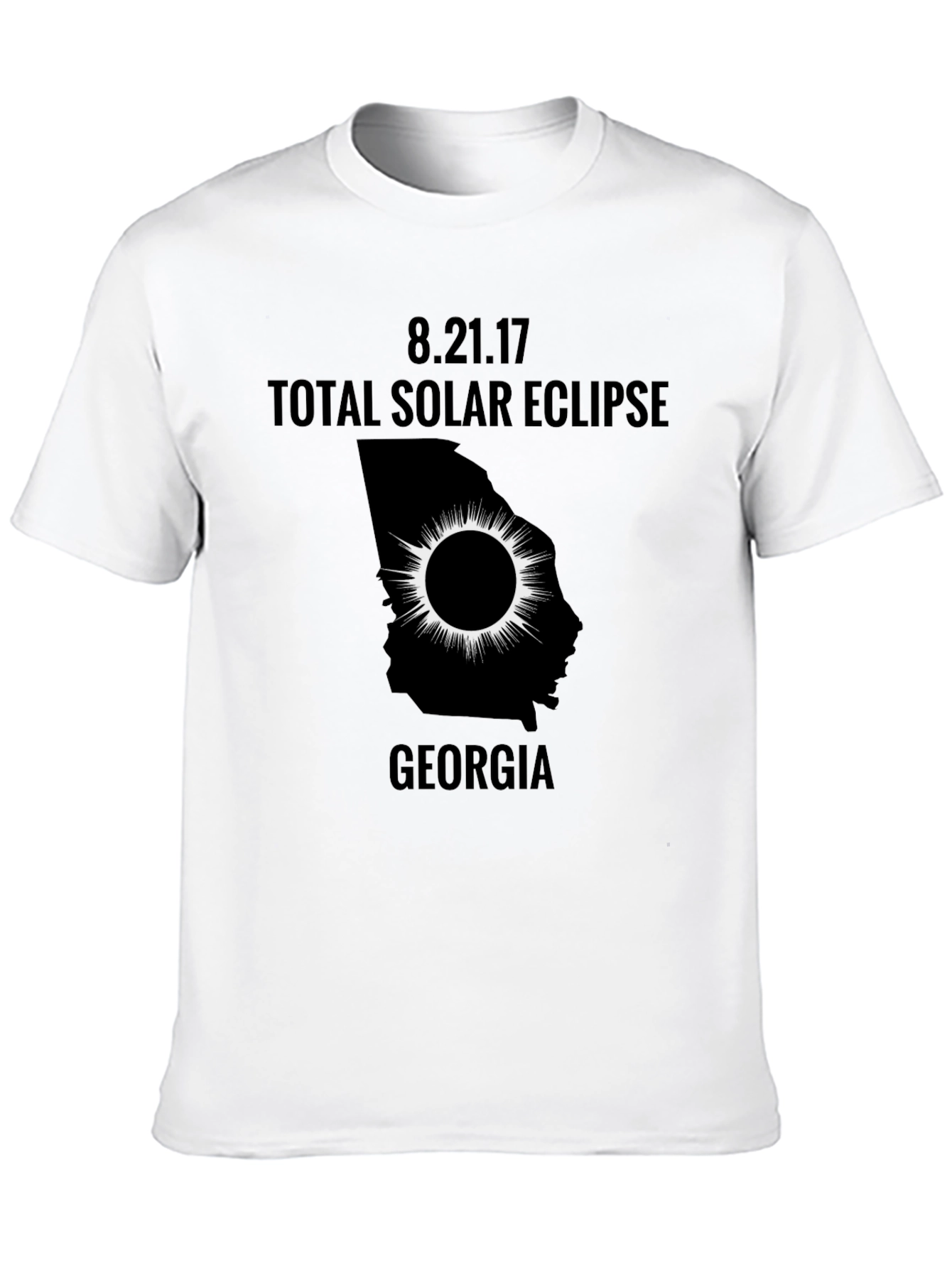 Georgia Total Solar Eclipse 2017 Black T-Shirt