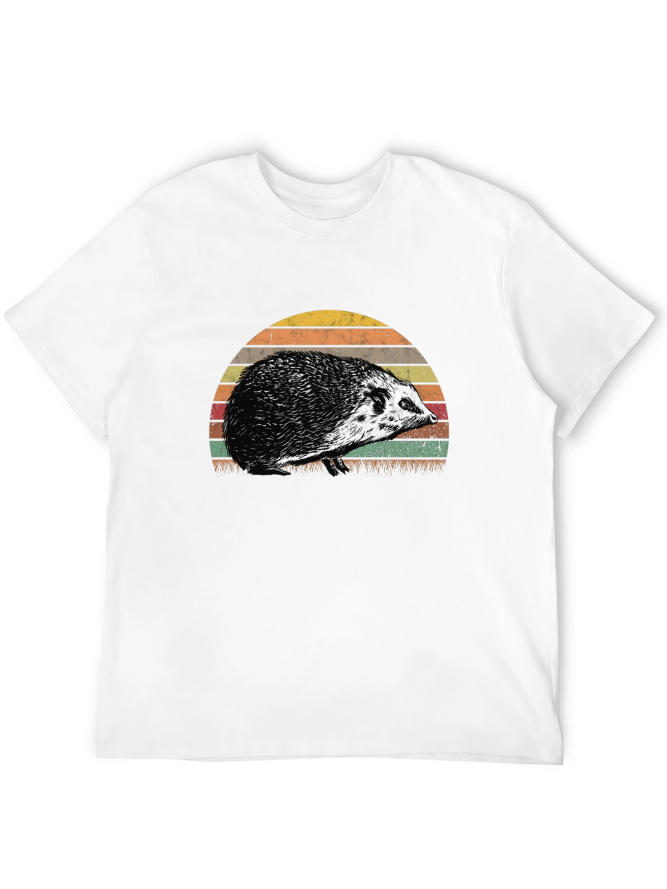 Retro Hedgehog Sunset Graphic Tee