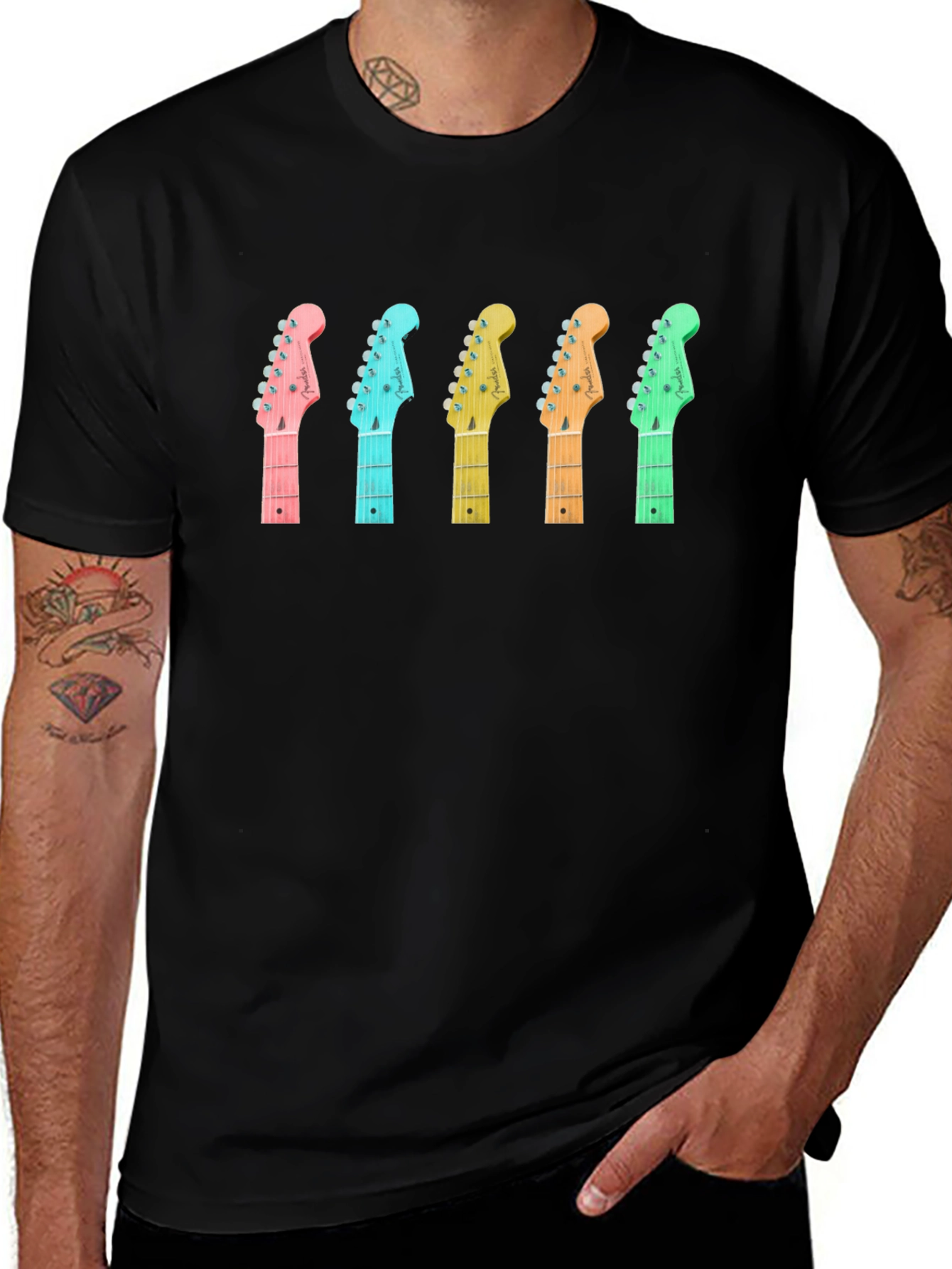 Guitar Headstock T-Shirt - Music Lover Tee