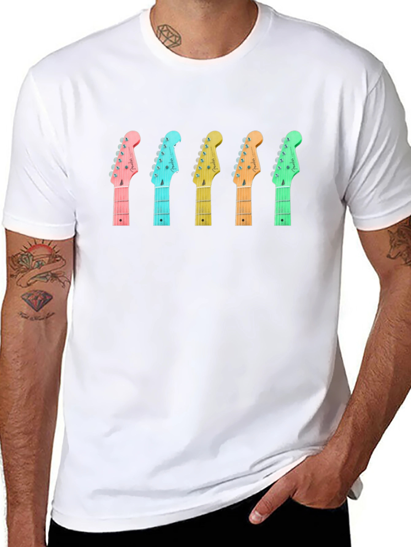 Guitar Headstock T-Shirt - Music Lover Tee