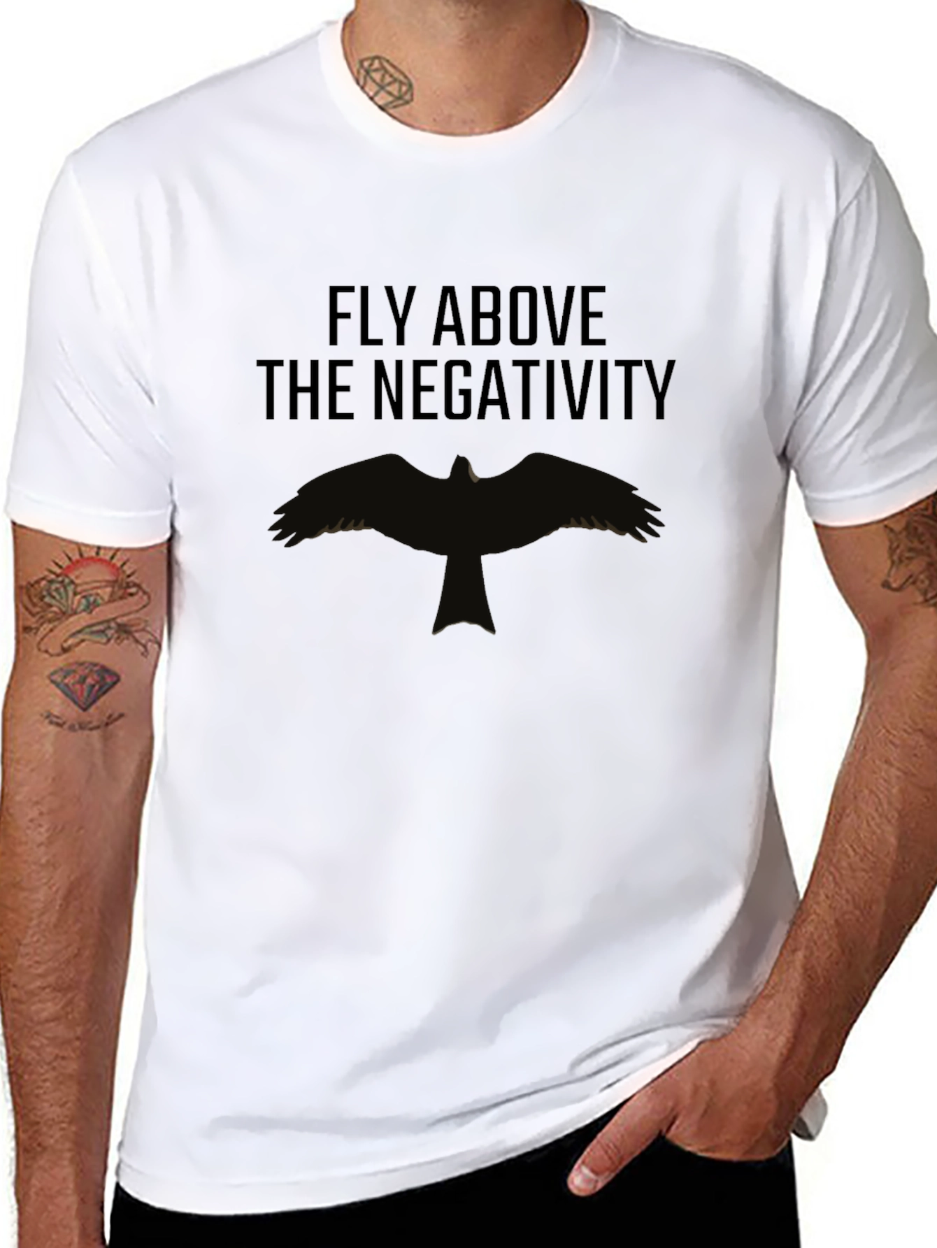 Fly Above Negativity Graphic Tee