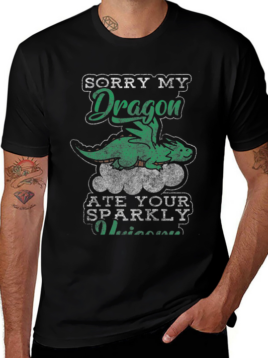 Dragon Ate Your Unicorn Funny T-Shirt