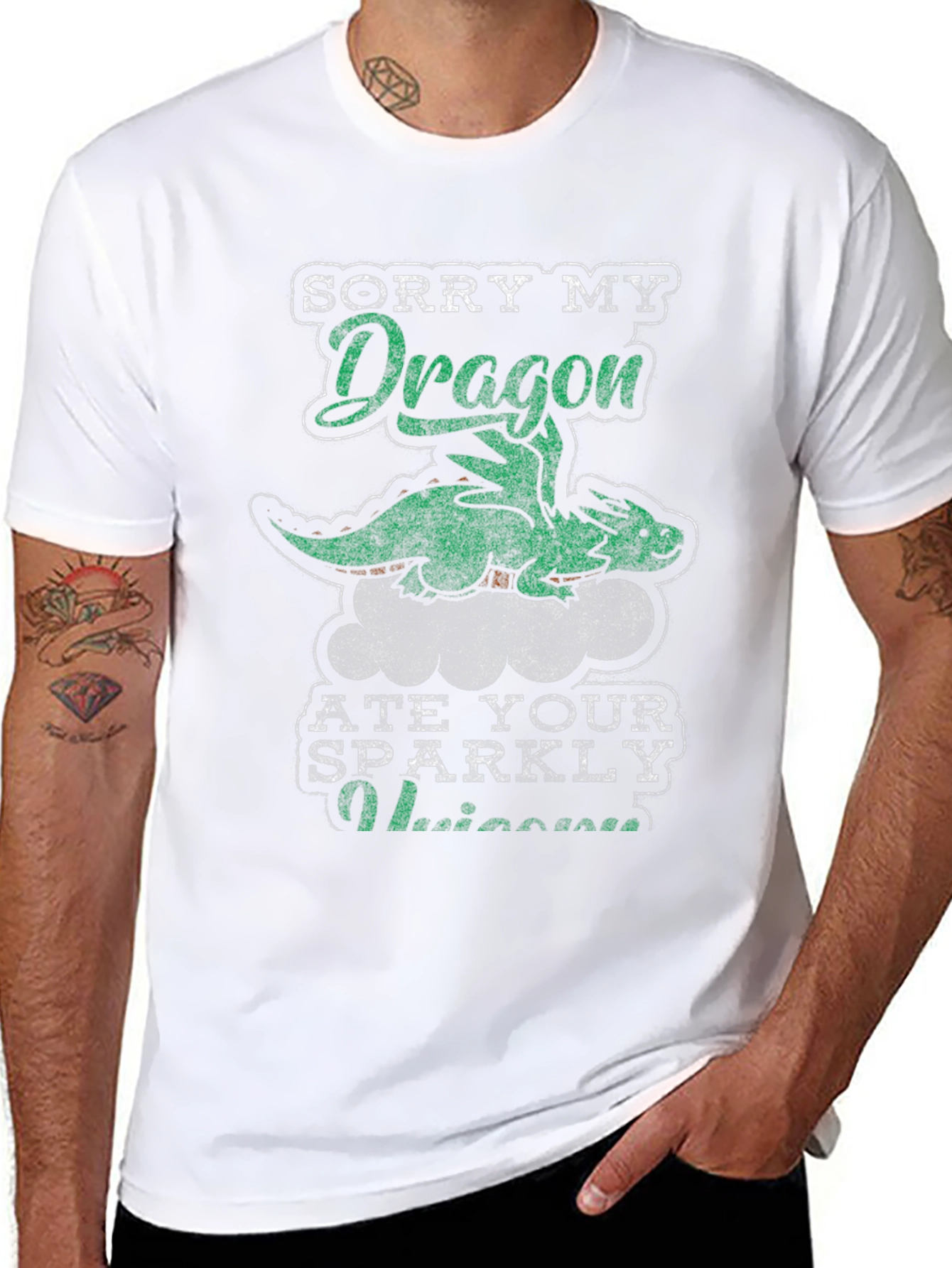 Dragon Ate Your Unicorn Funny T-Shirt
