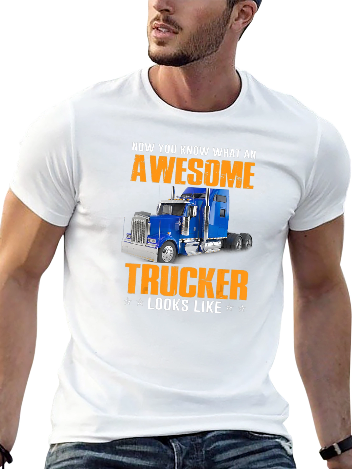 Awesome Trucker T-Shirt - Black