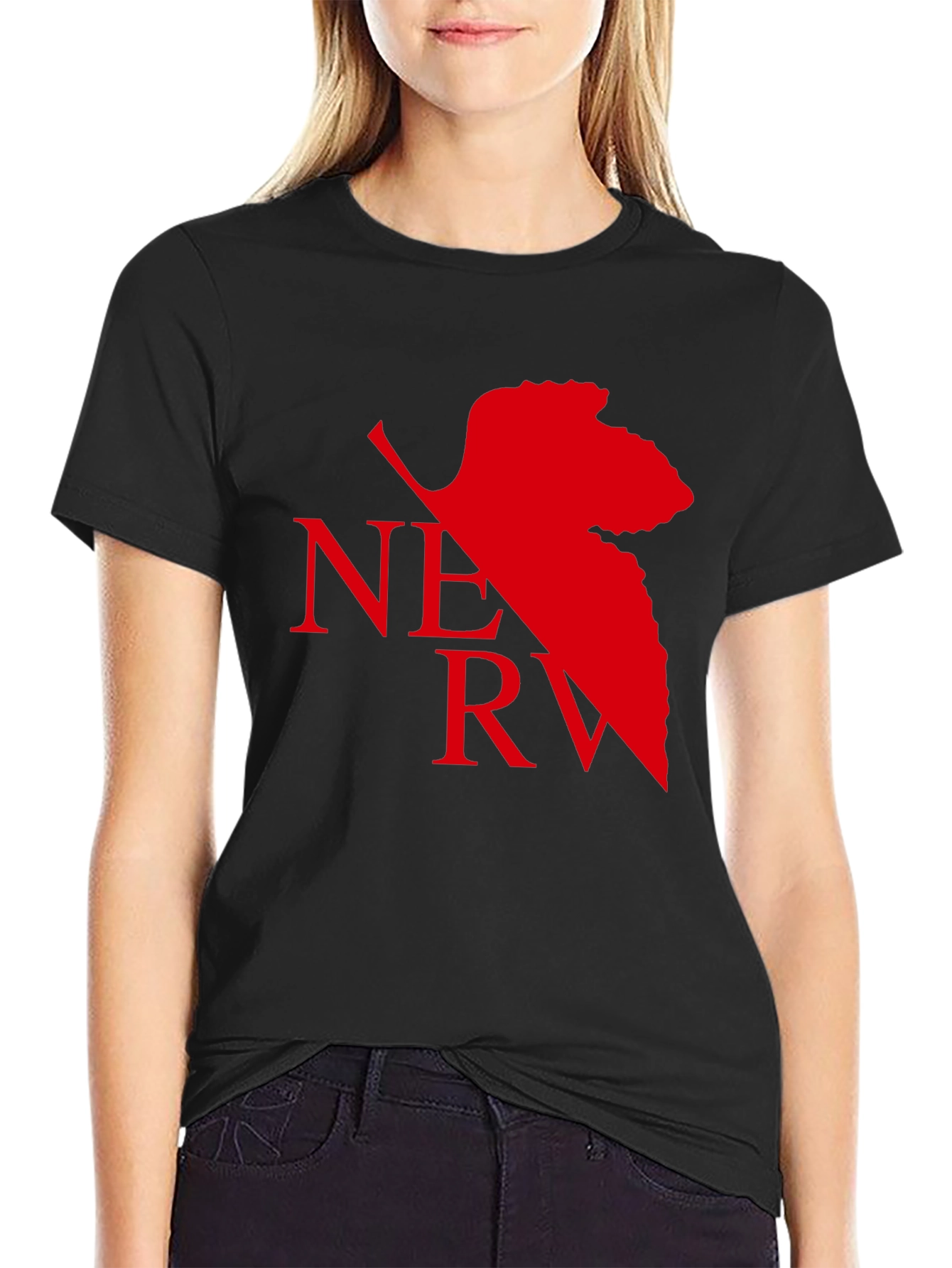 NERV Logo Black T-Shirt - Anime Inspired