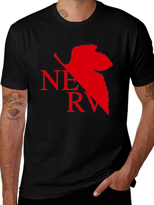 NERV Logo Black T-Shirt - Anime Inspired