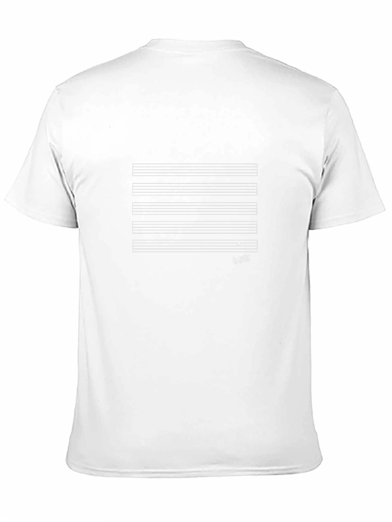 Mute Music Staff T-Shirt - Black Graphic Tee