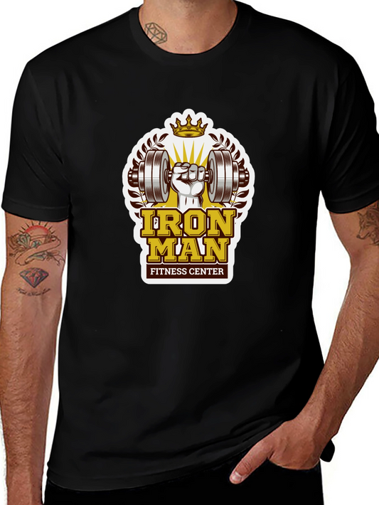 Iron Man Fitness Center Graphic T-Shirt