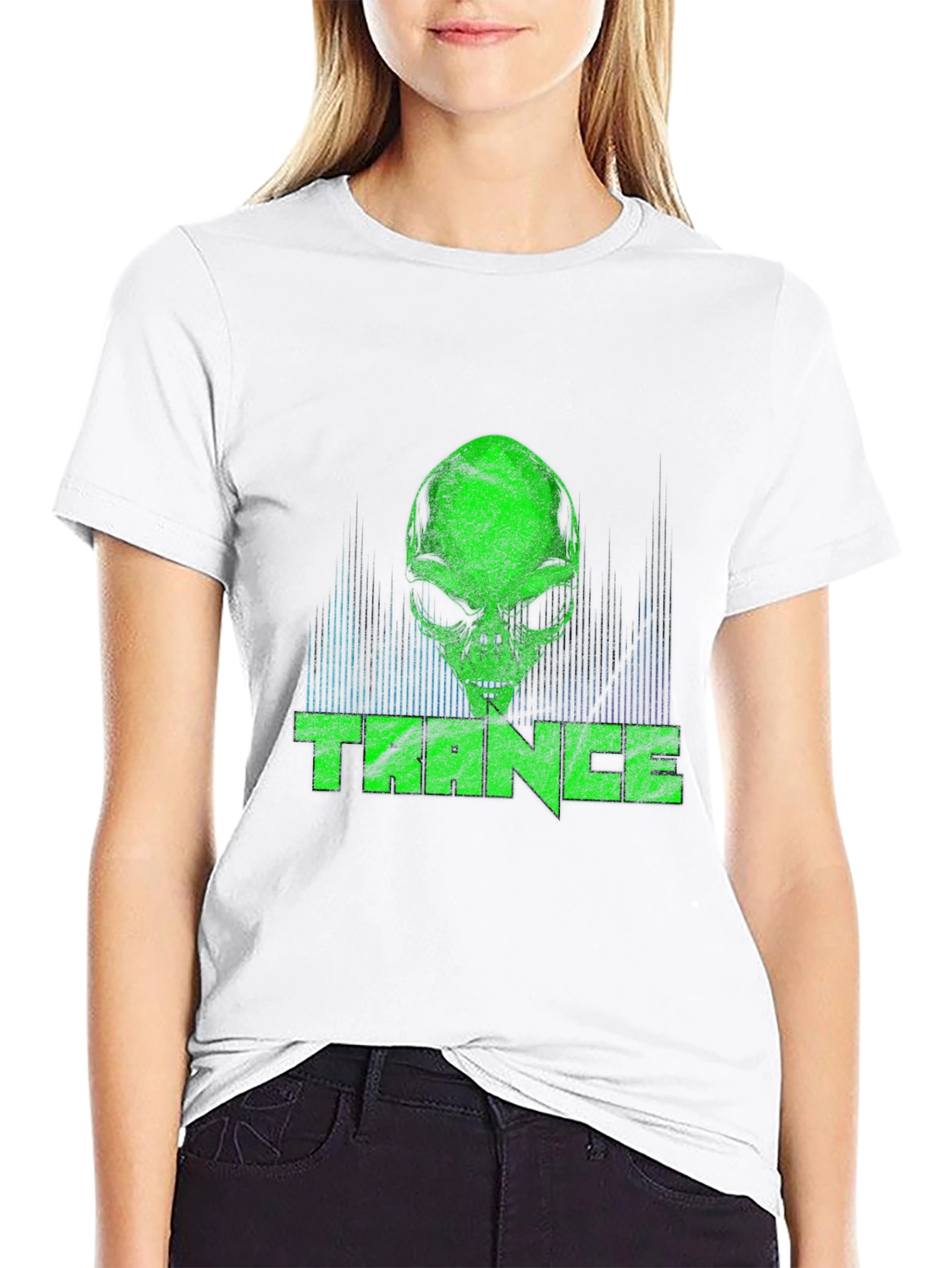 Trance Alien Graphic Tee - Cool Retro Style