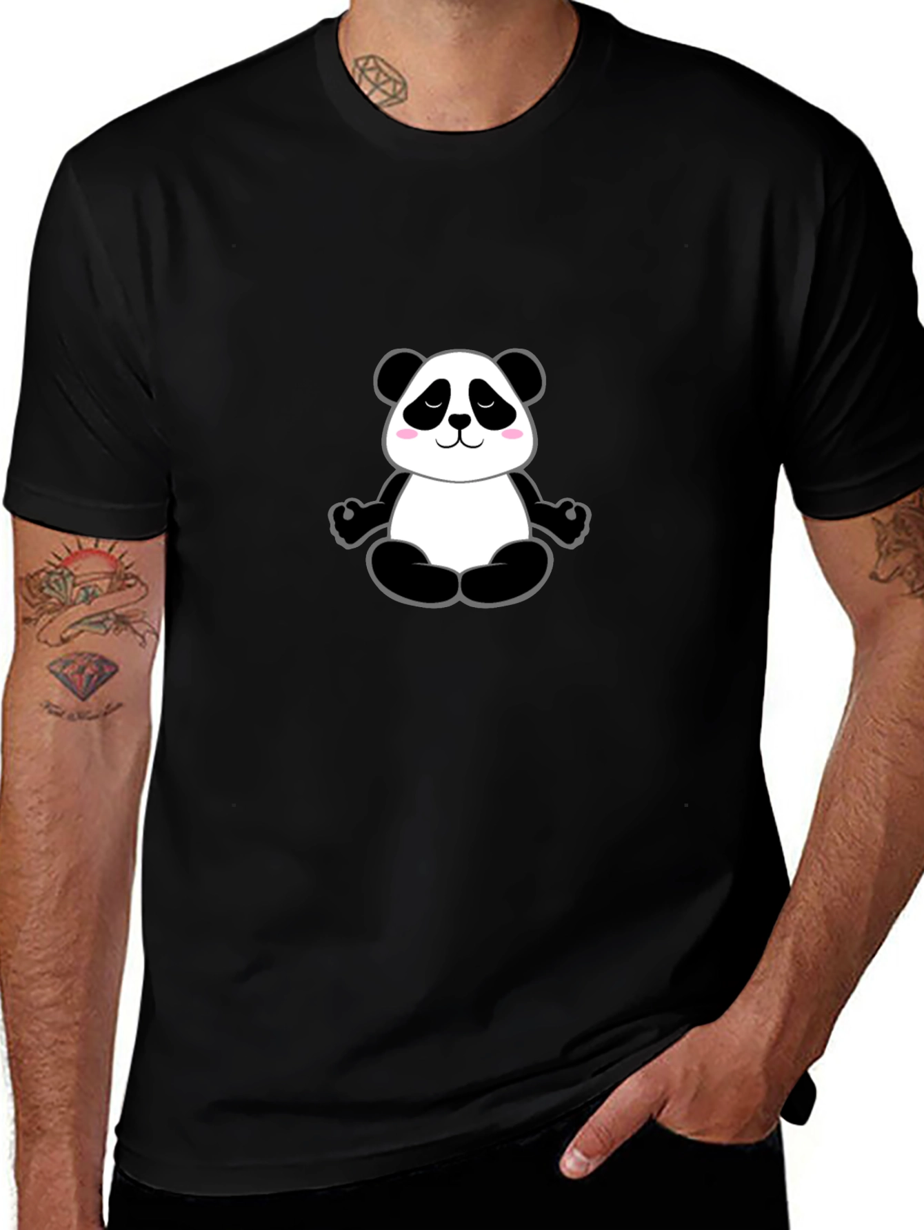Yoga Panda Graphic Tee - Black T-Shirt