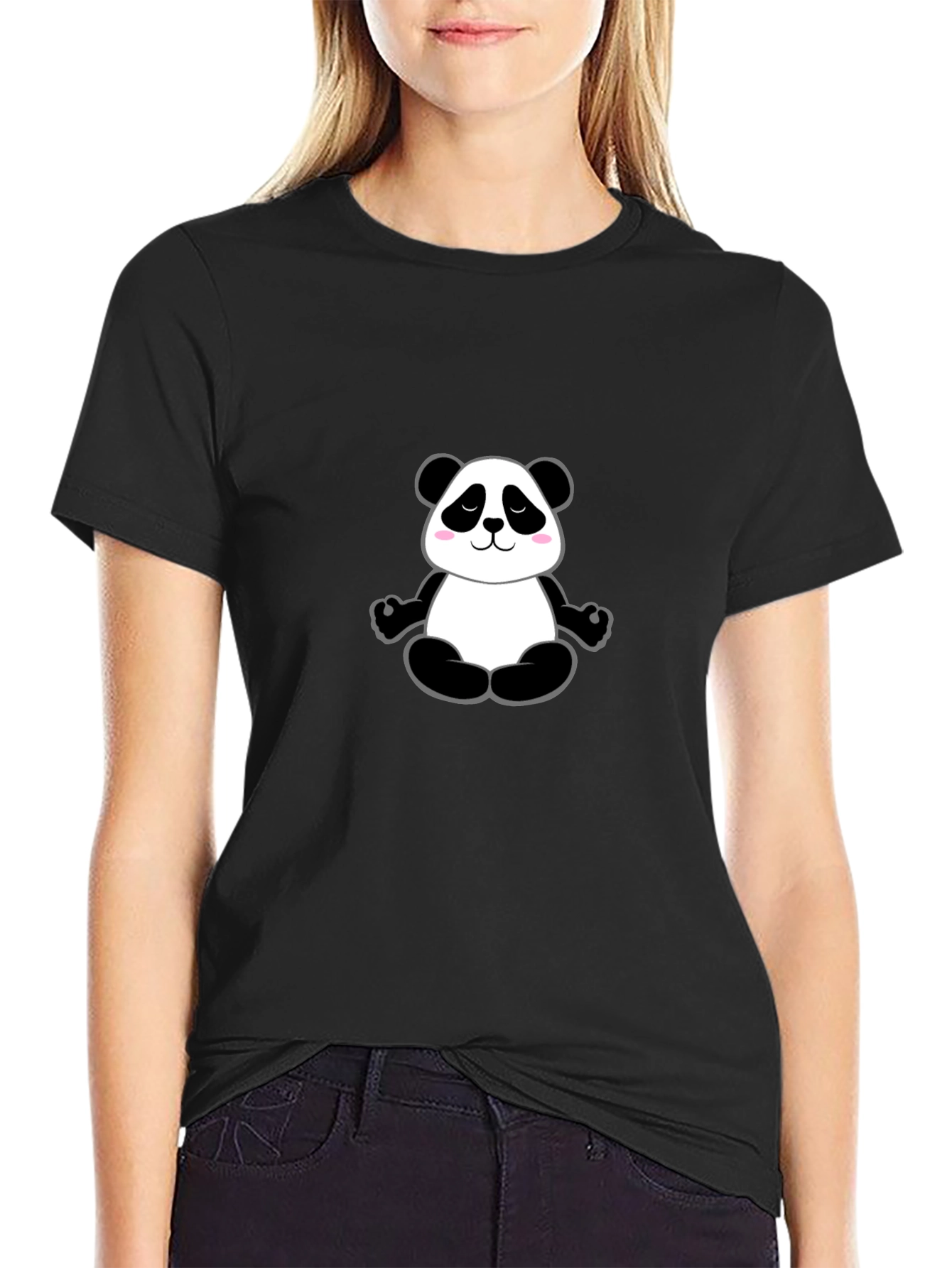 Yoga Panda Graphic Tee - Black T-Shirt