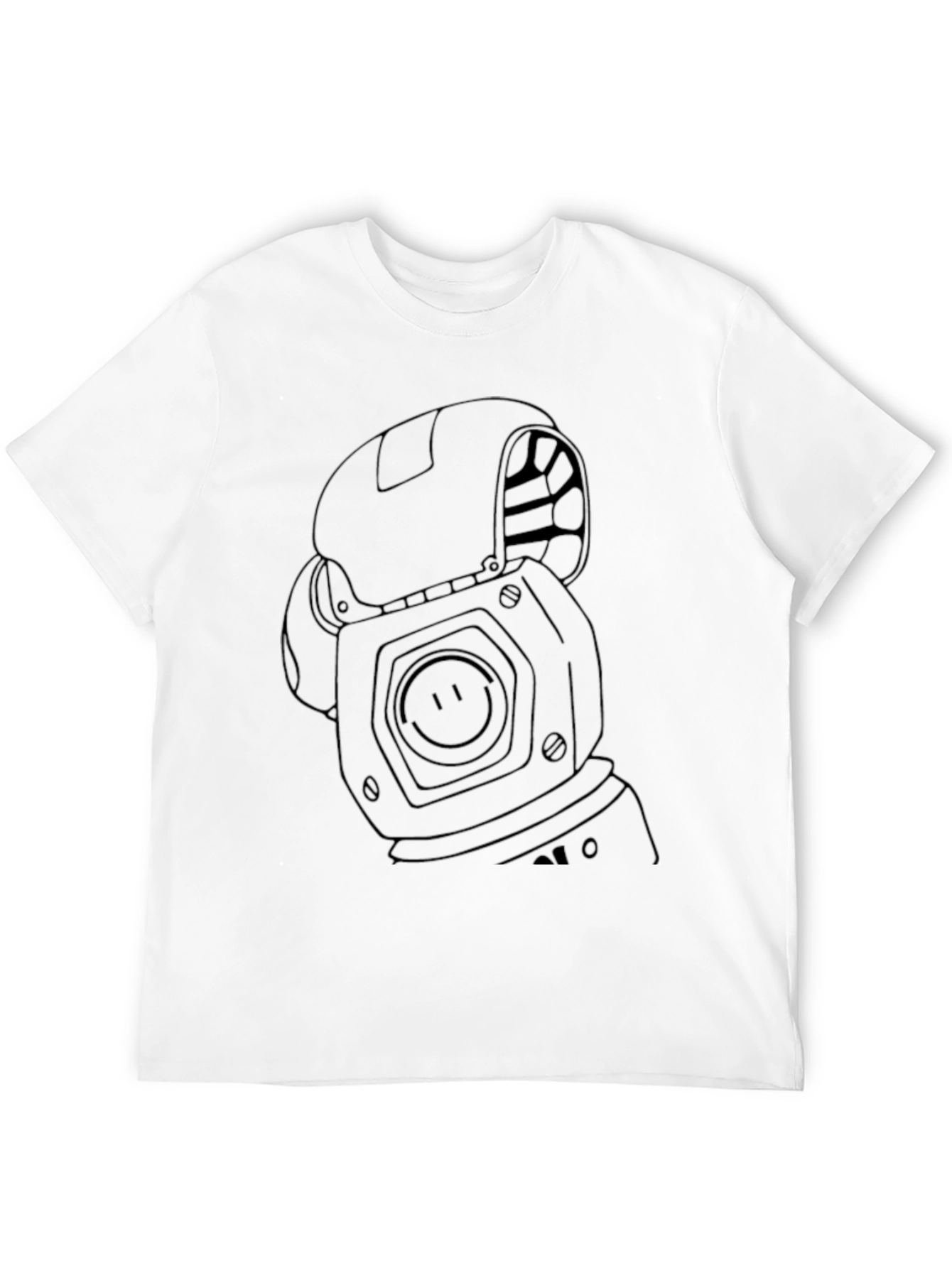 Graphic Robot T-Shirt - Black Cotton Blend