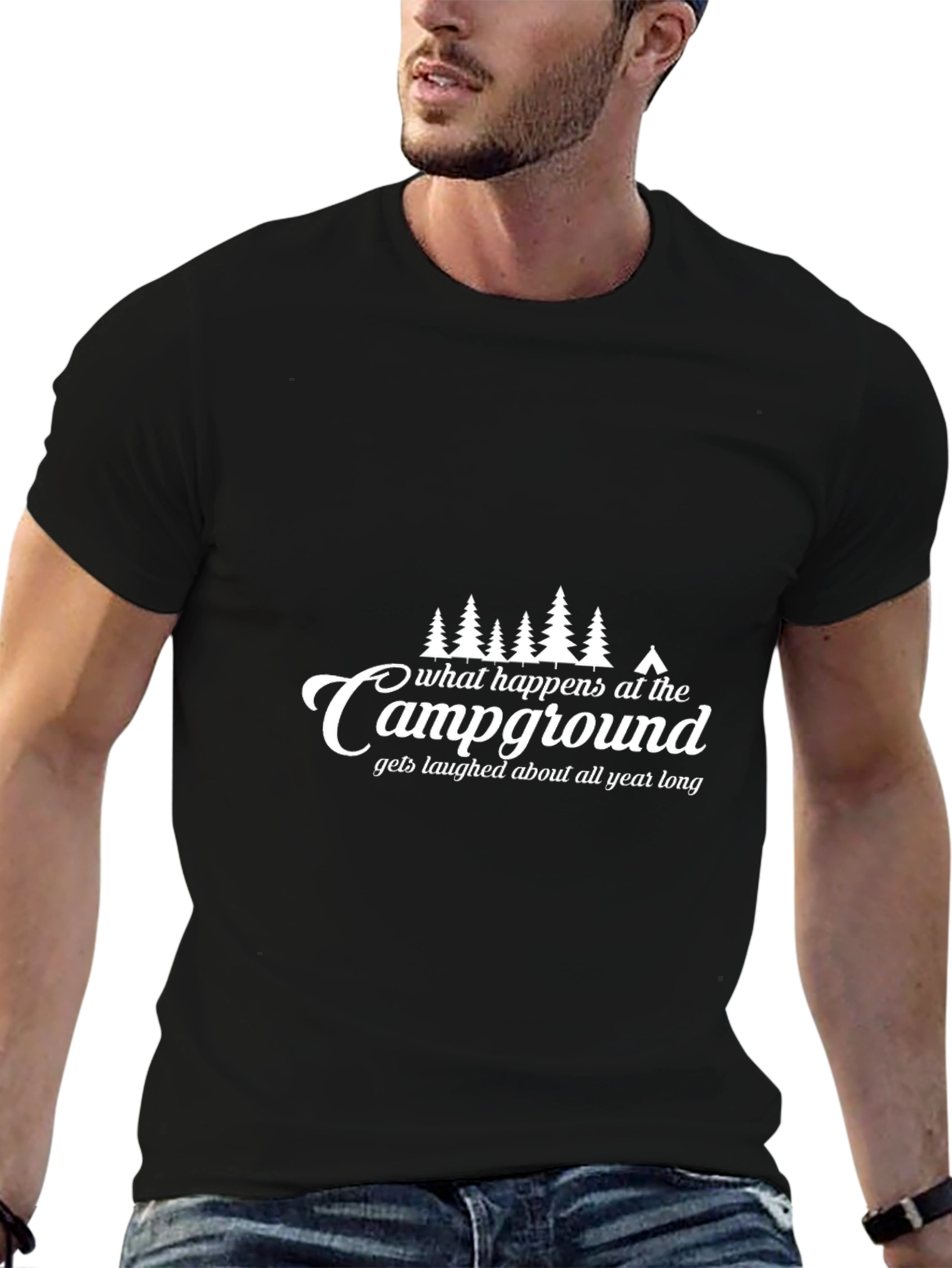 Campground T-Shirt - What Happens At The Campground Stays..