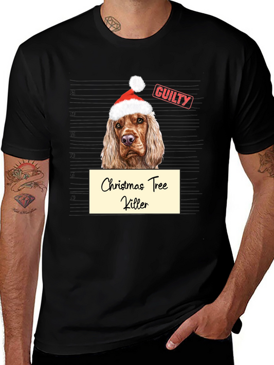 Christmas Tree Killer Dog Mugshot T-Shirt
