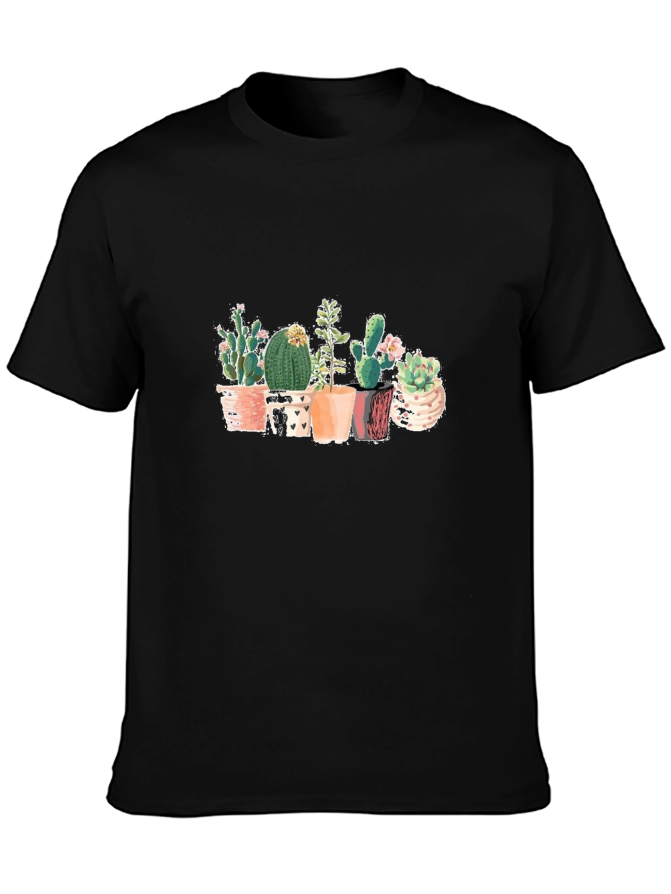 Cactus Graphic Black T-Shirt