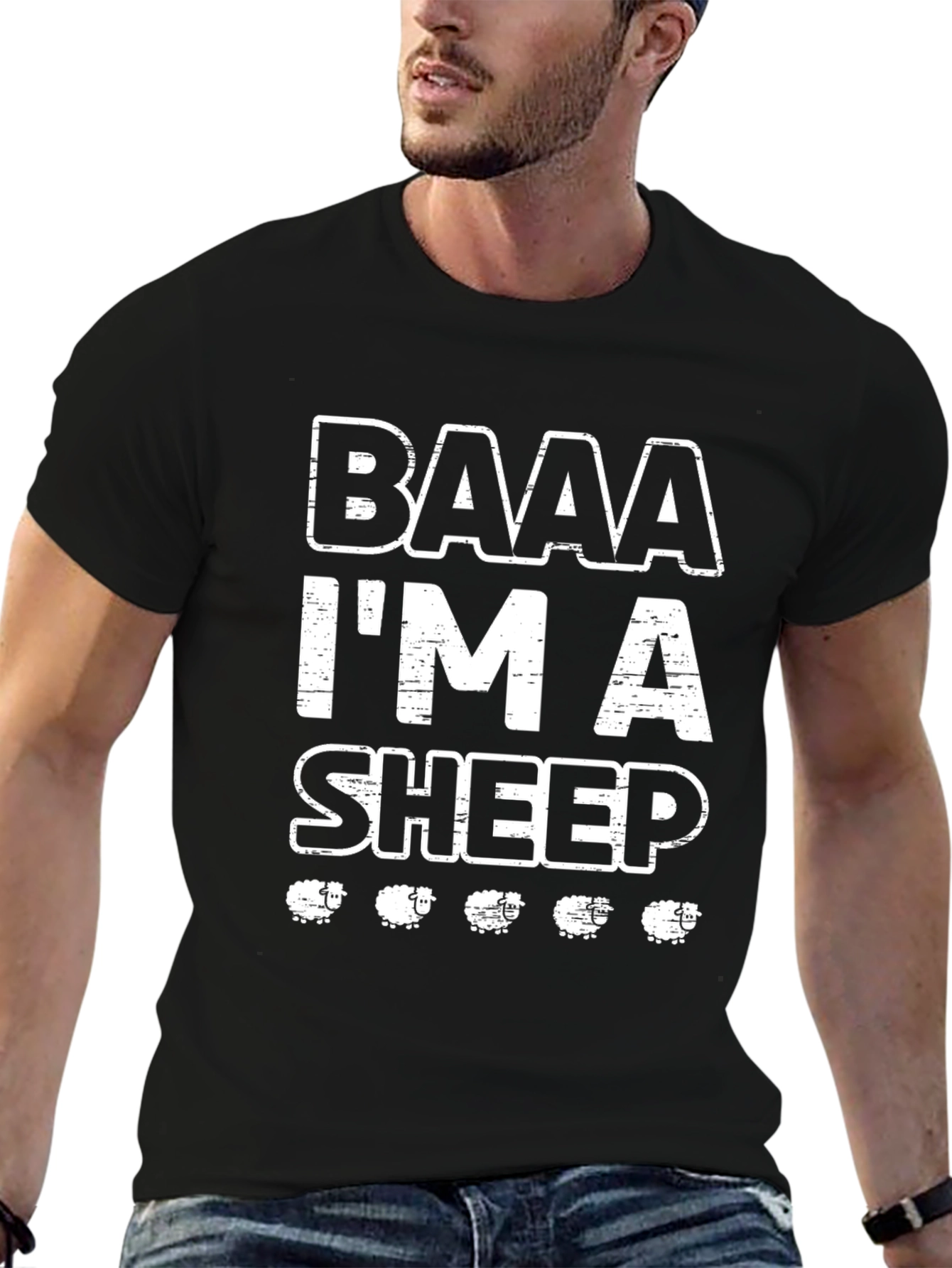 Baaa Im a Sheep T-Shirt - Black Cotton Tee