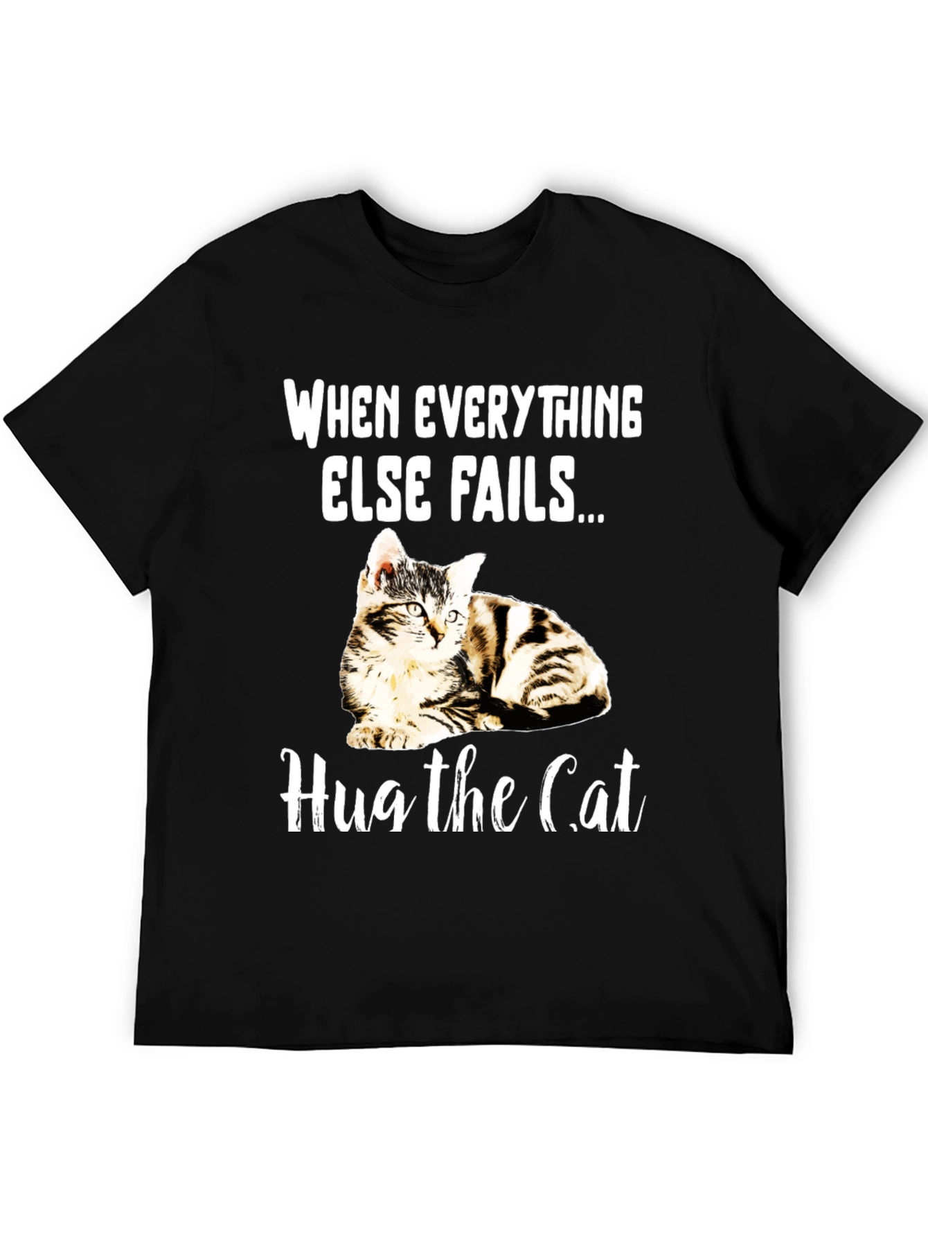 Hug the Cat T-Shirt - Novelty Graphic Tee
