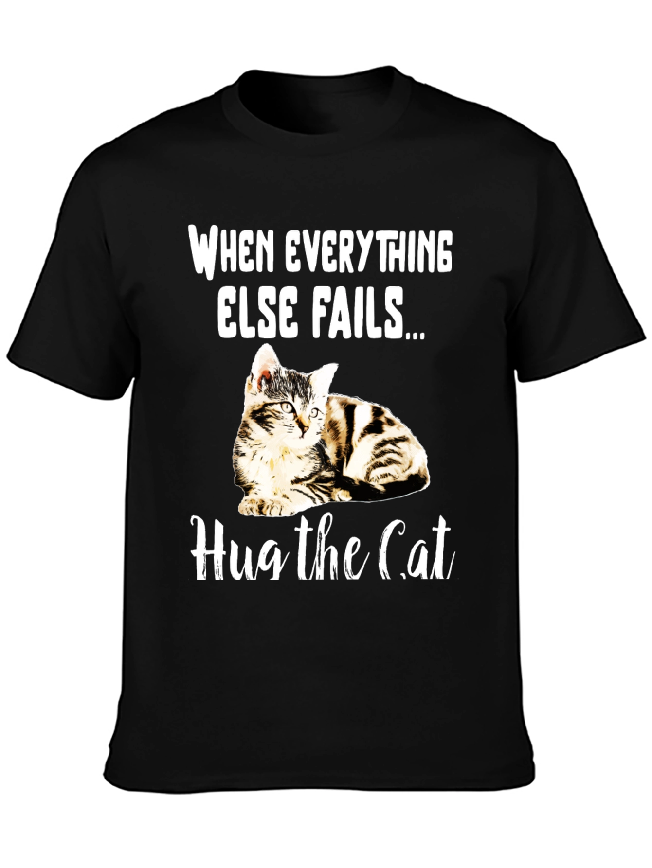 Hug the Cat T-Shirt - Novelty Graphic Tee