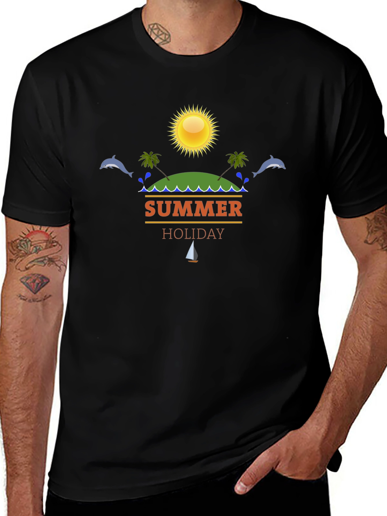 Summer Holiday Graphic T-Shirt - Beach Vacation Vibes