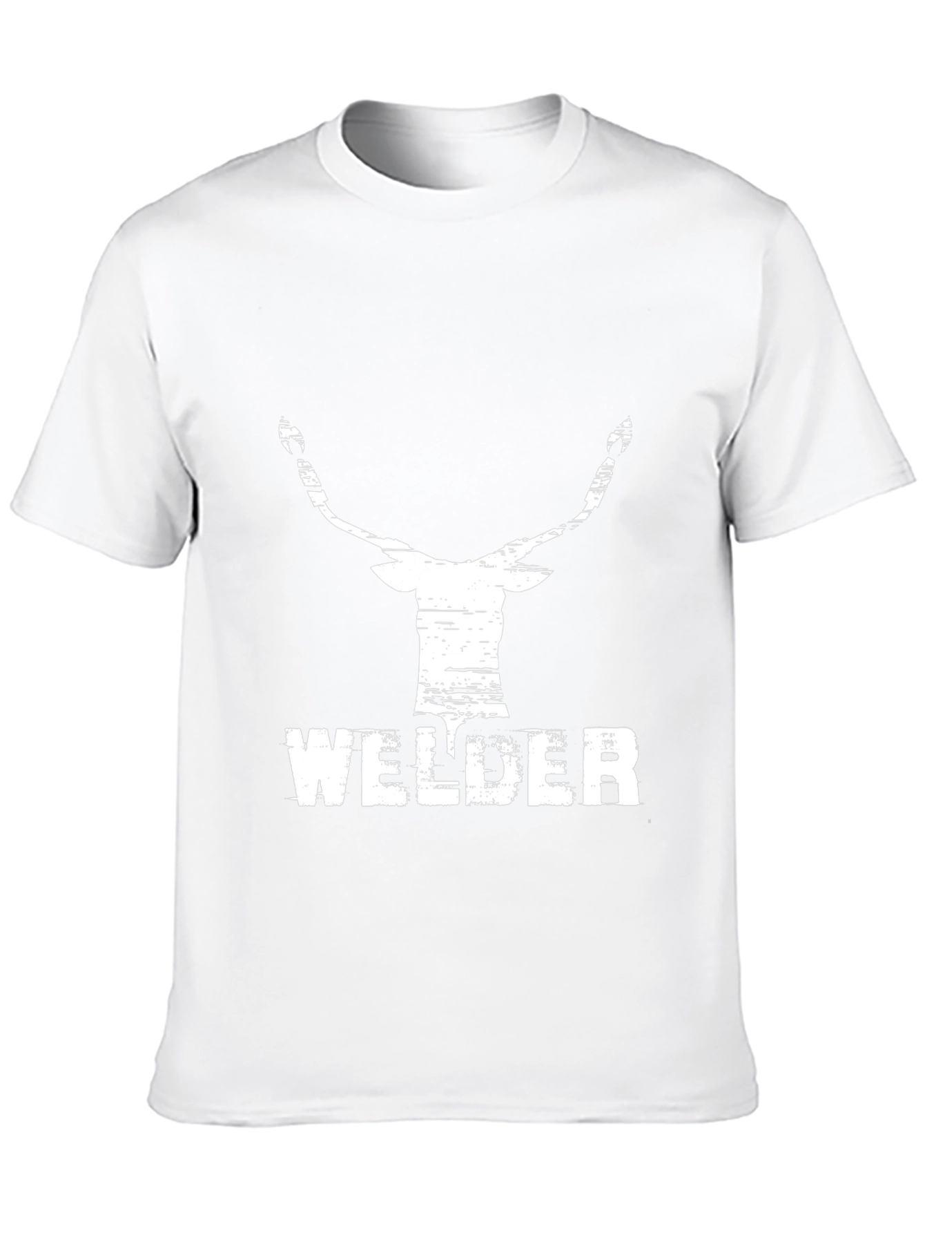 Welder Deer Graphic Black T-Shirt