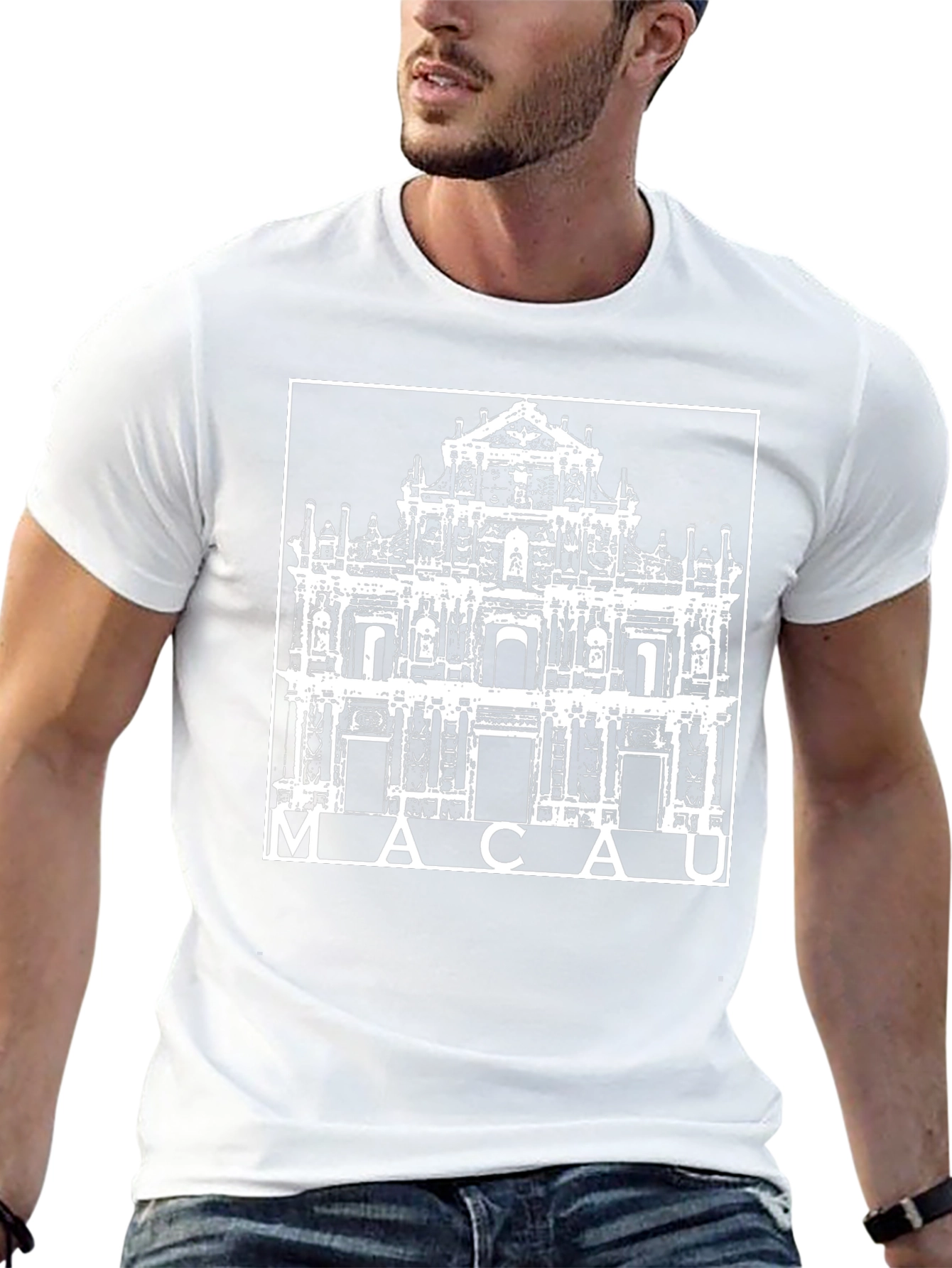 Macau Ruins of St. Pauls Graphic T-Shirt