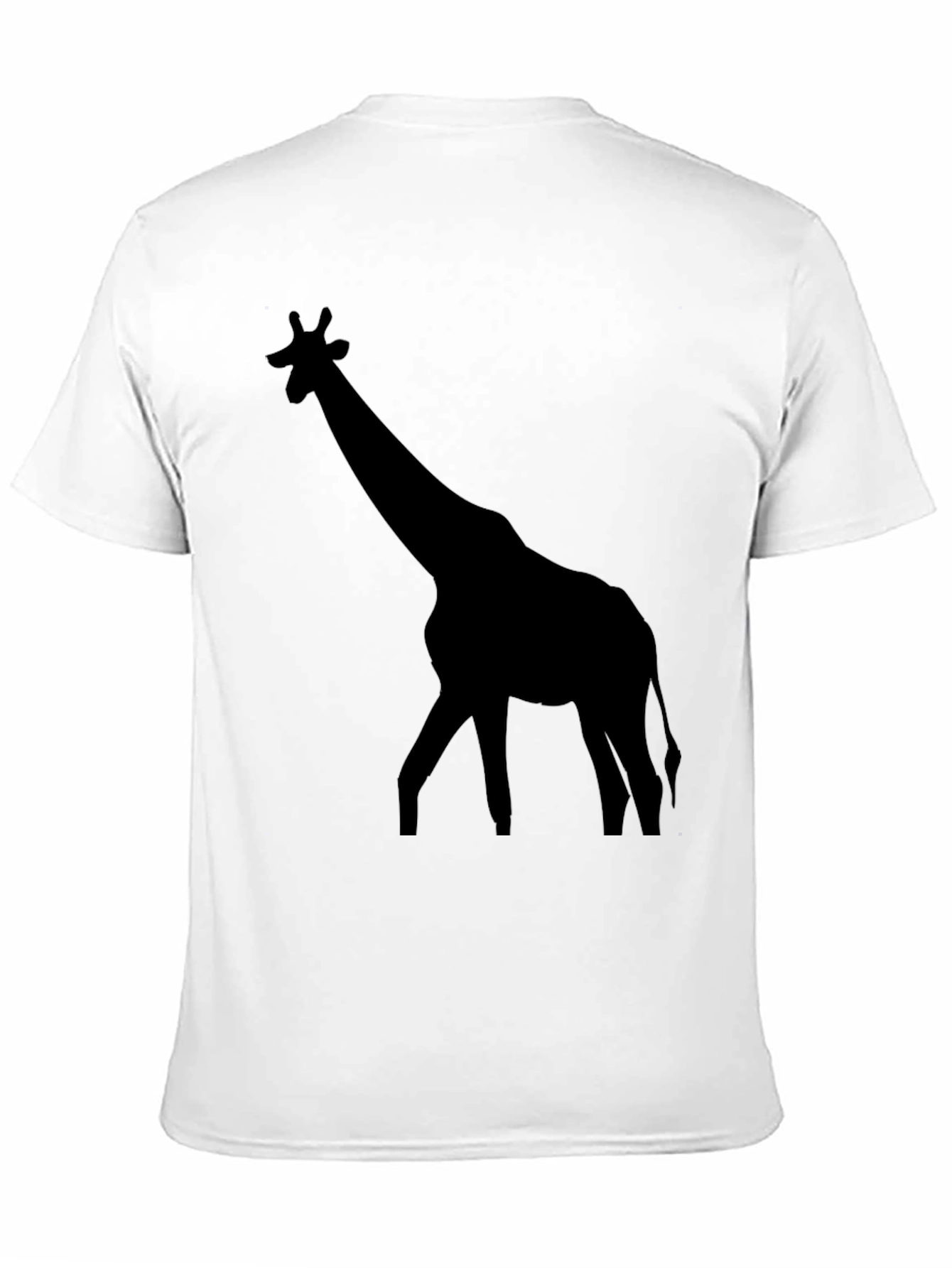 Giraffe Graphic Tee - Black Cotton Casual T-Shirt