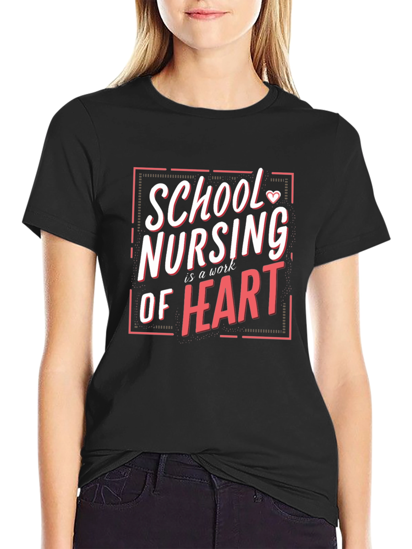 School Nursing Heart T-Shirt
