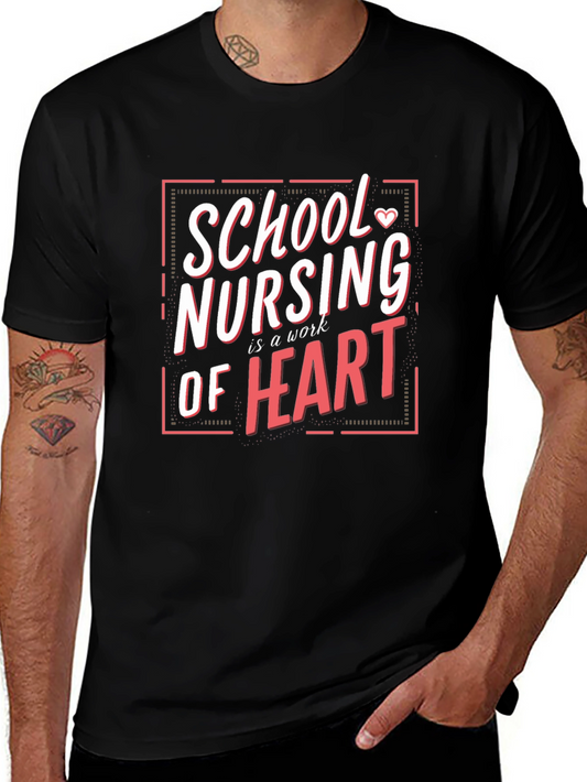 School Nursing Heart T-Shirt