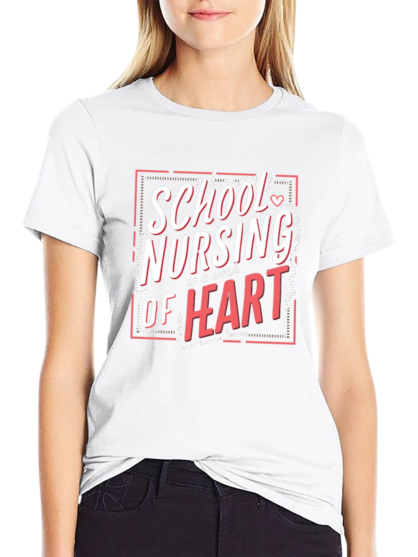 School Nursing Heart T-Shirt