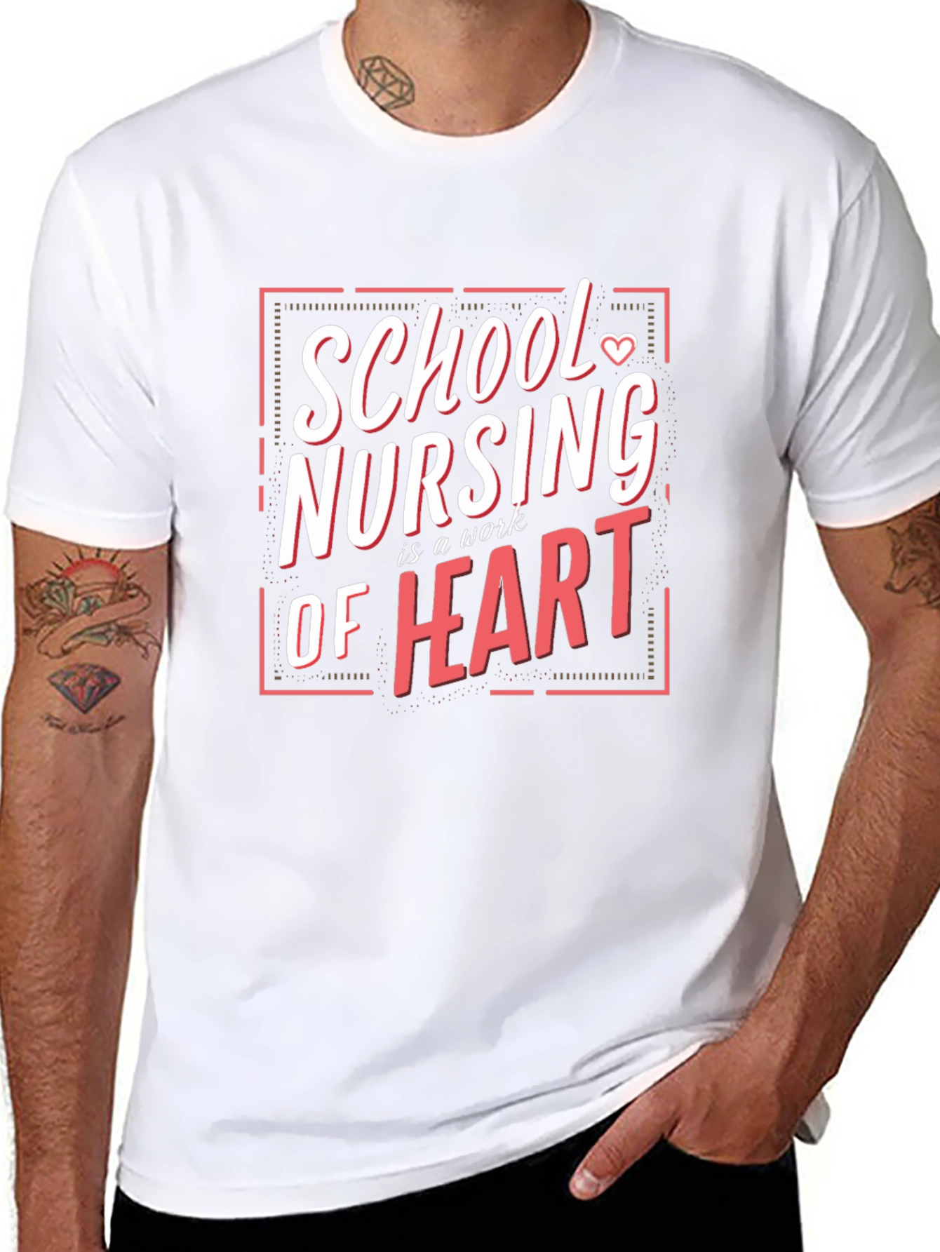 School Nursing Heart T-Shirt