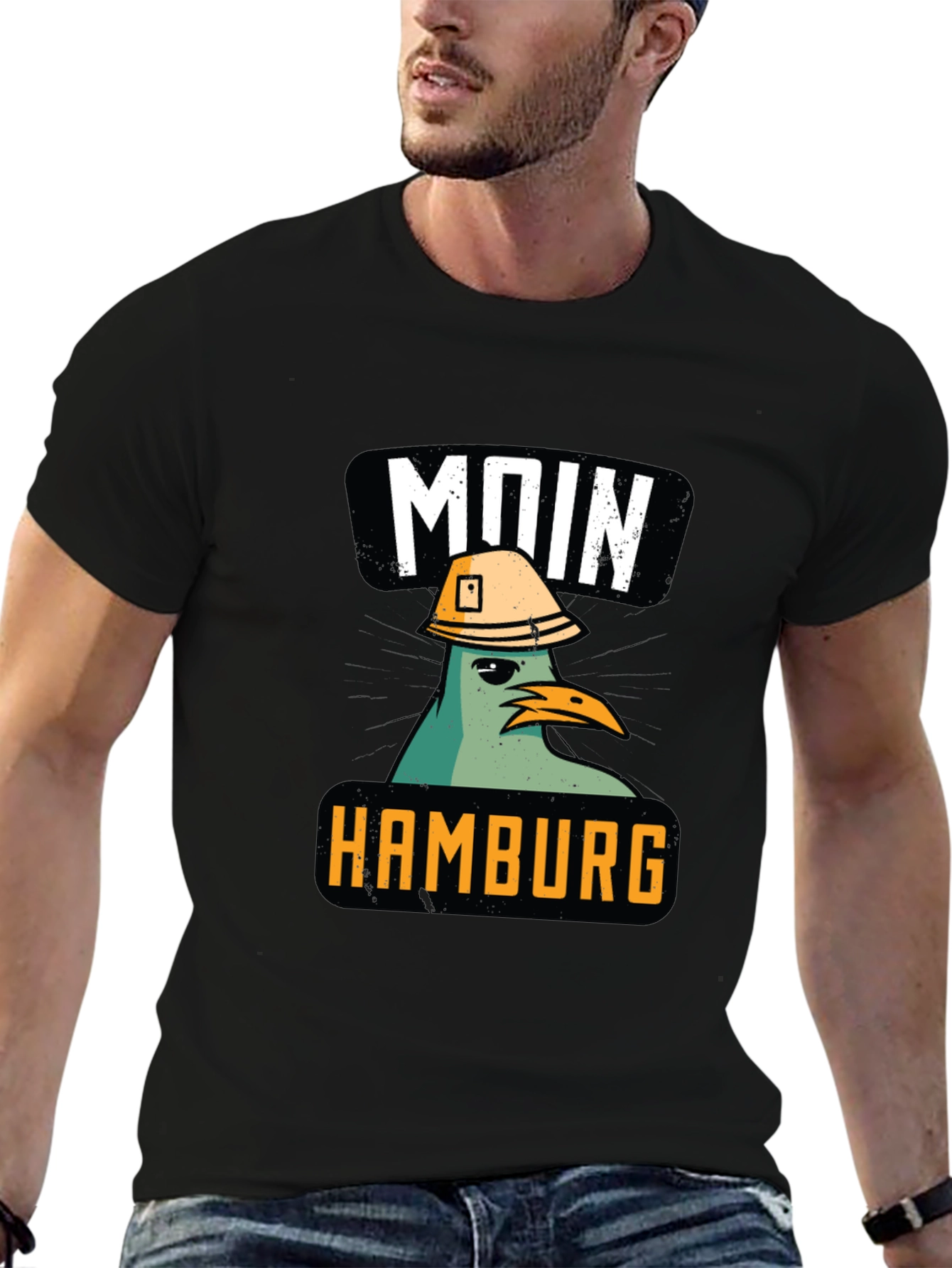 Moin Hamburg Construction Pigeon T-Shirt