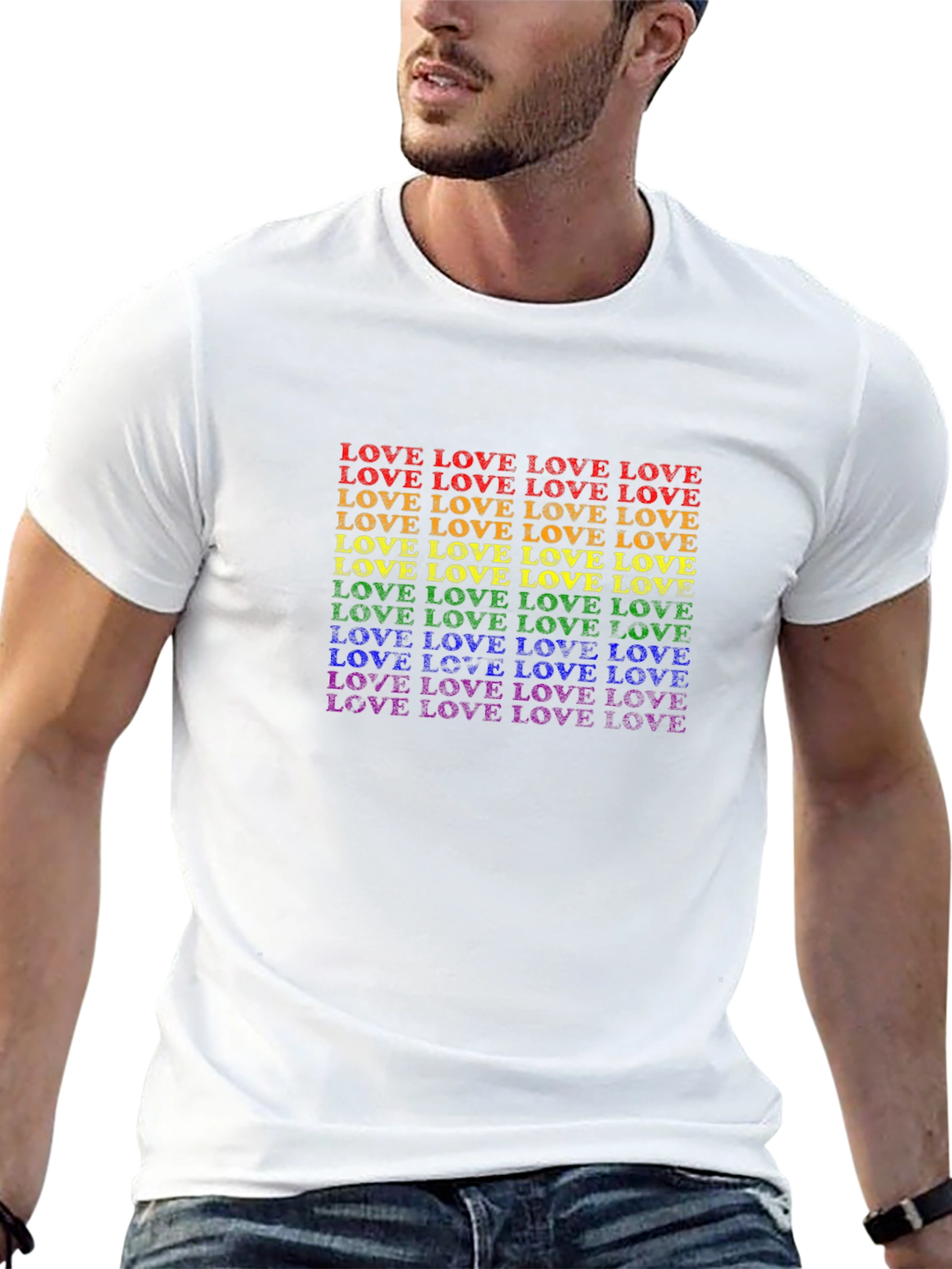 Pride LOVE T-Shirt - Rainbow Graphic Tee