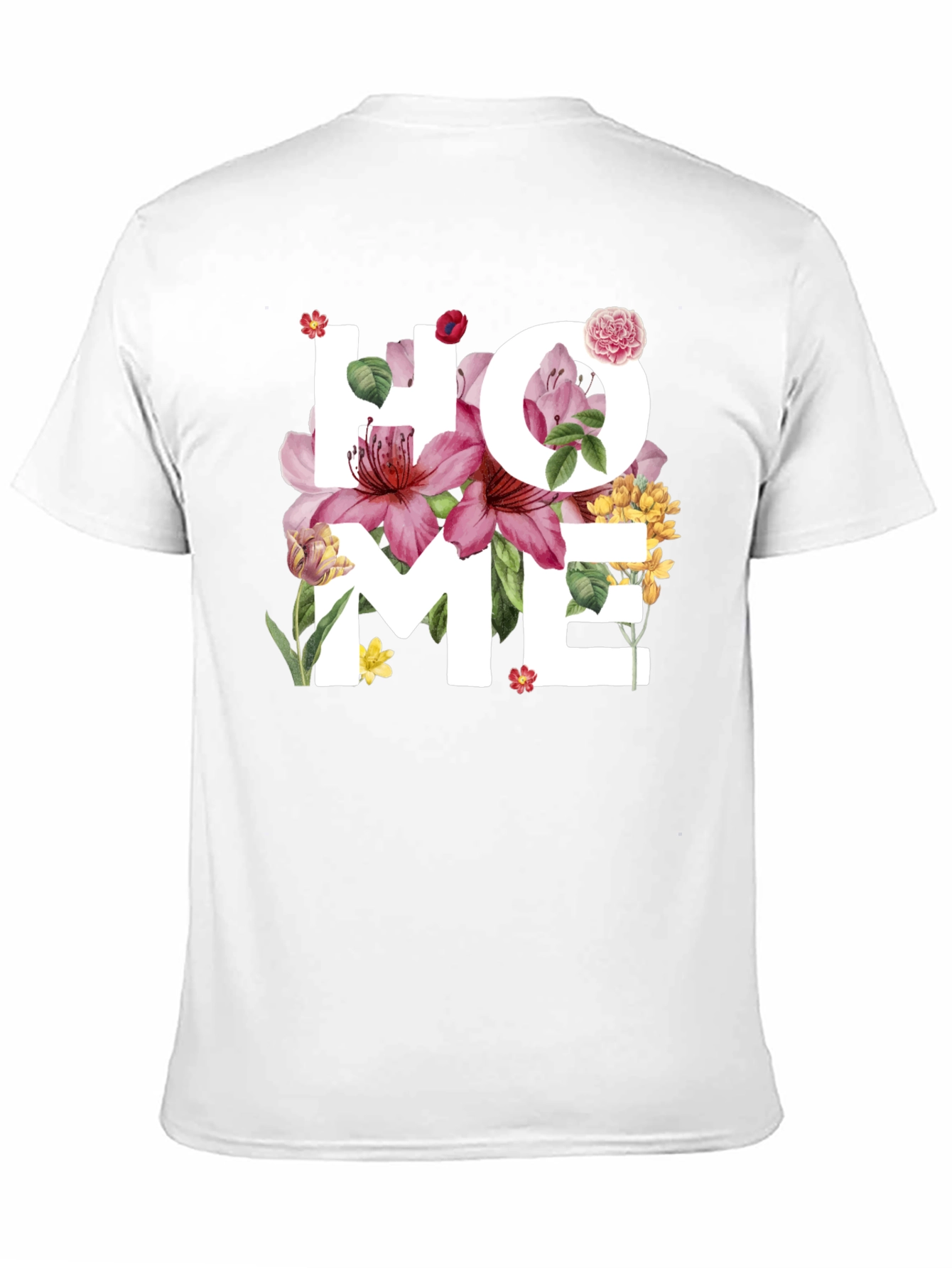 Floral HOME Graphic Tee - Stylish Comfort