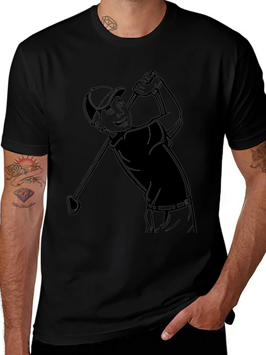 Golf Cartoon Tee - Classic Player Design