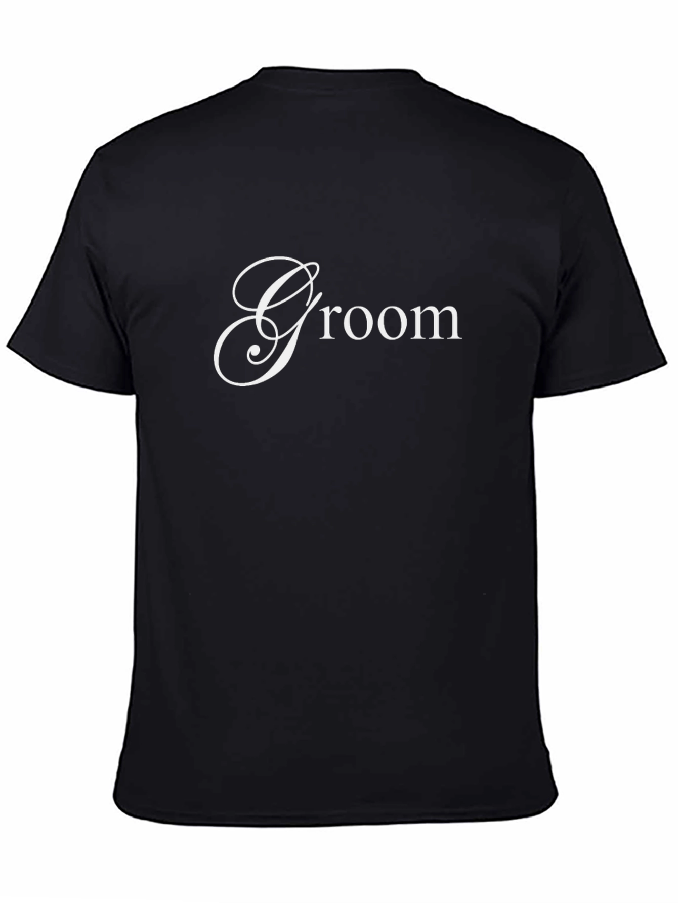 Groom Script Graphic Black T-Shirt