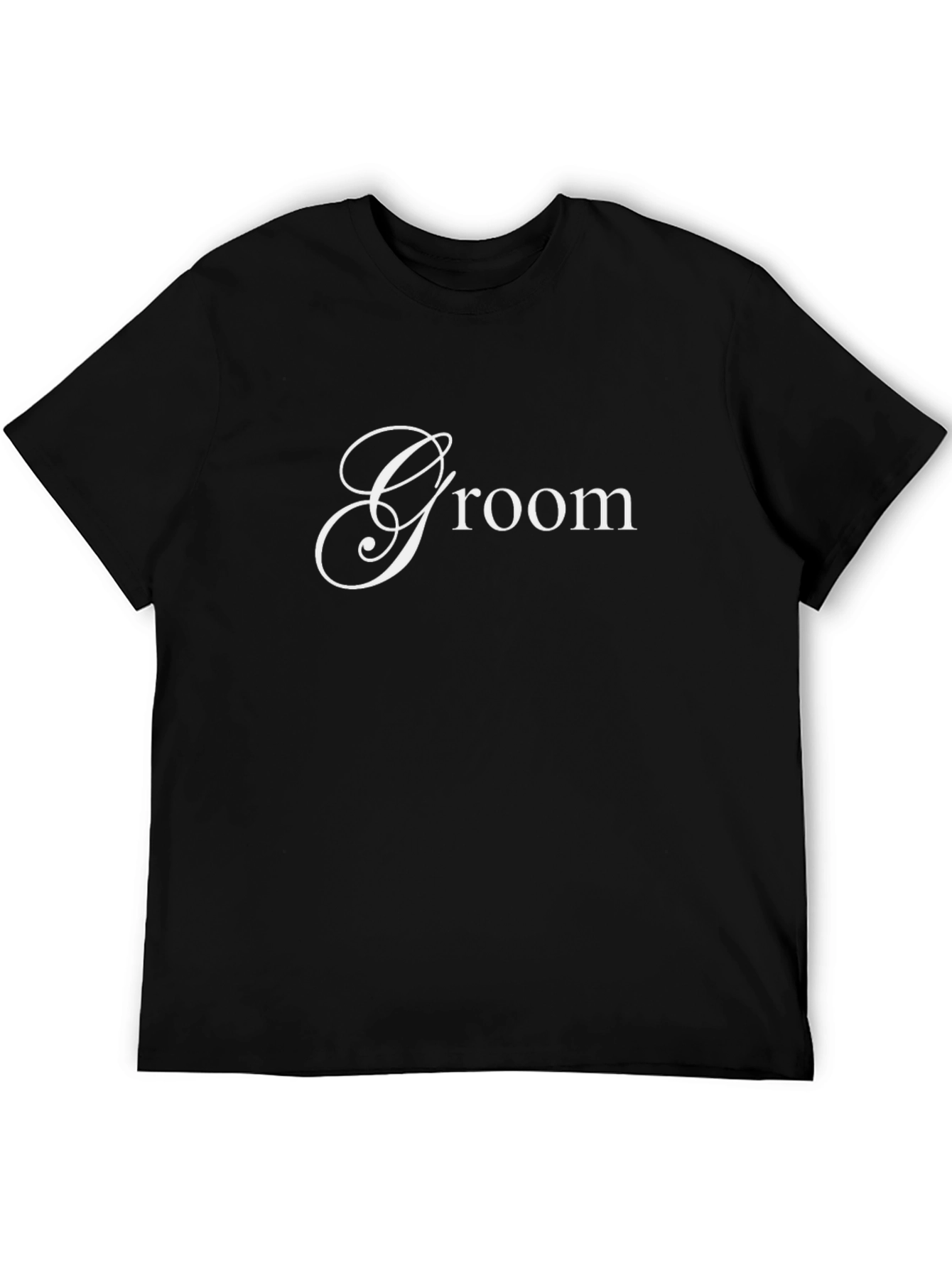 Groom Script Graphic Black T-Shirt