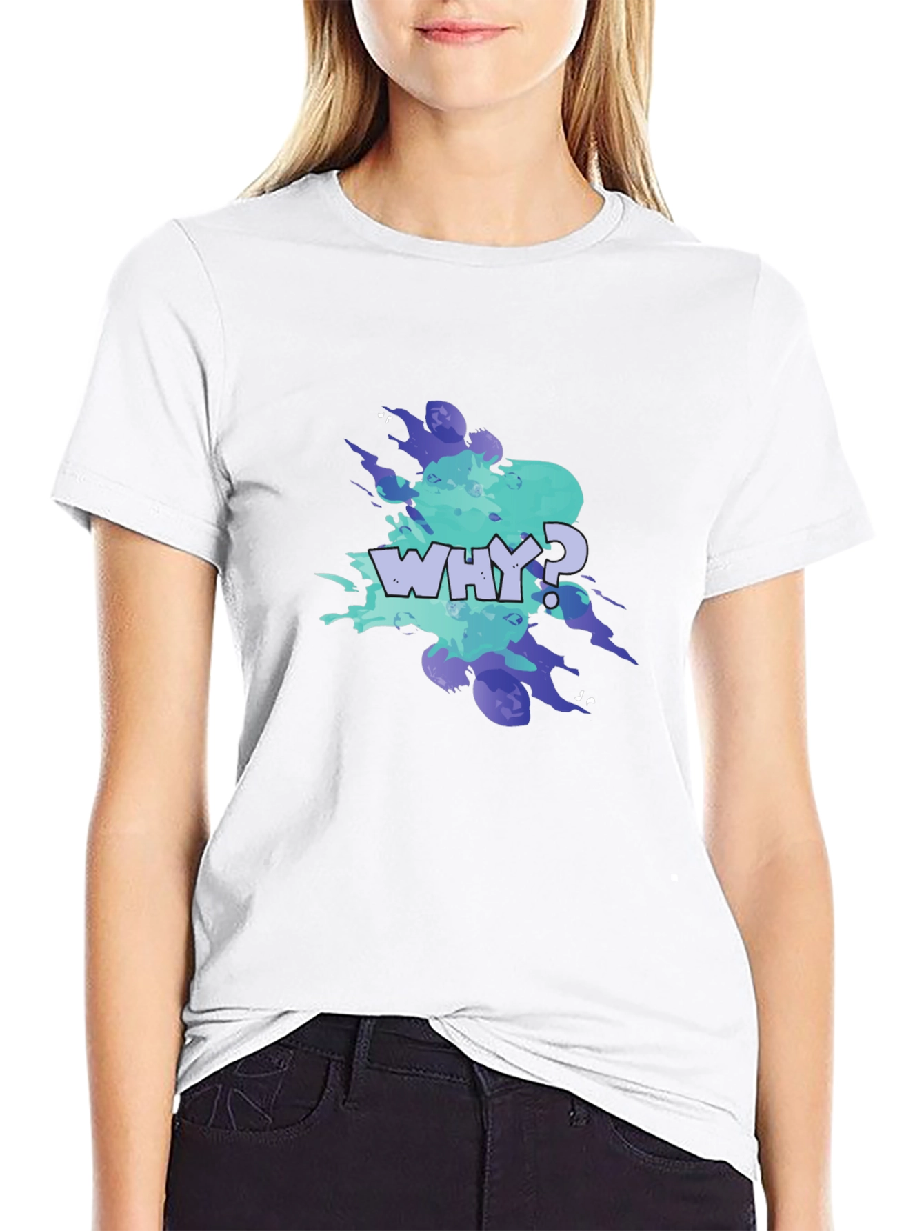 Why? Graphic Tee - Trendy Mens Black T-Shirt