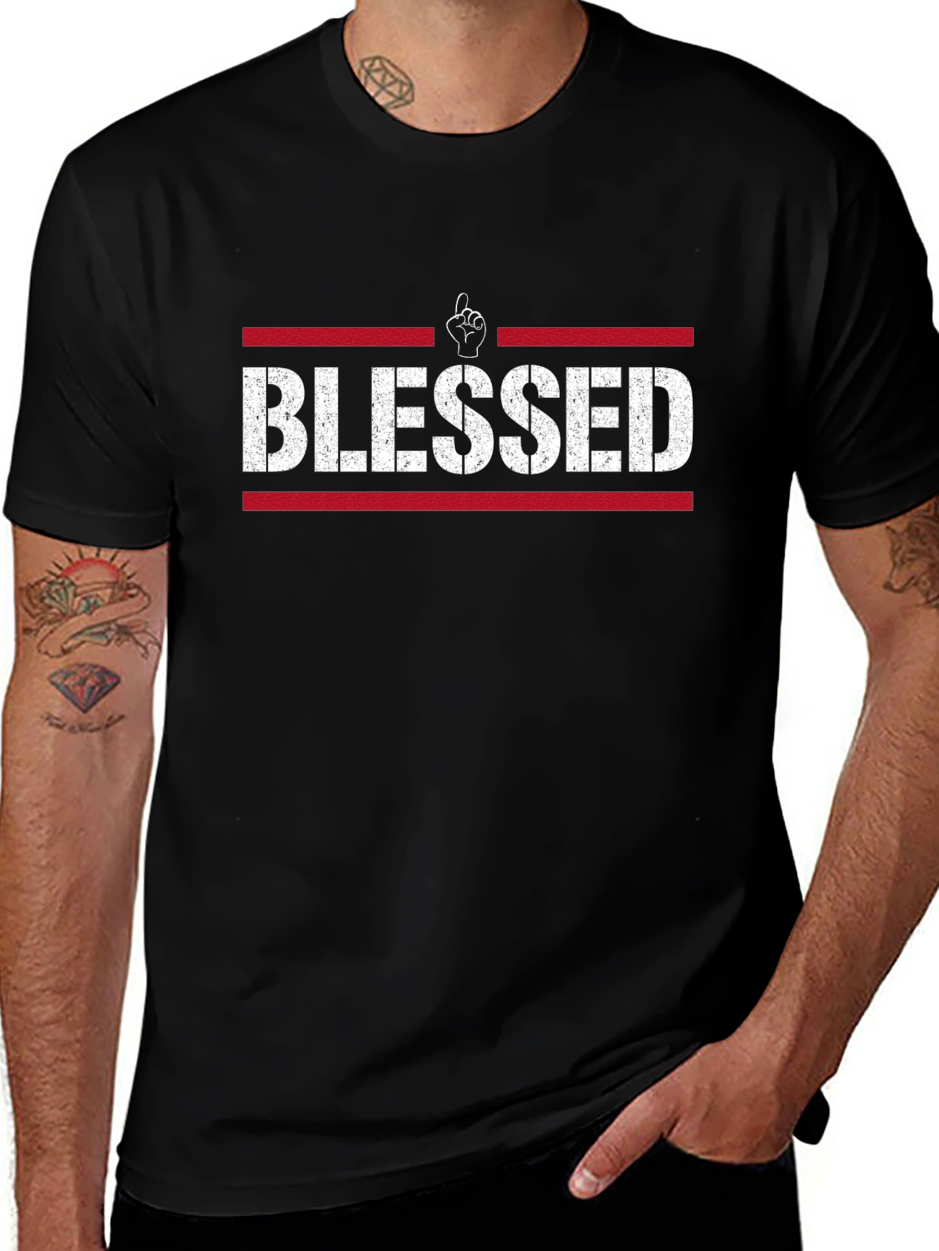 Blessed Graphic Tee - Stylish Black T-Shirt