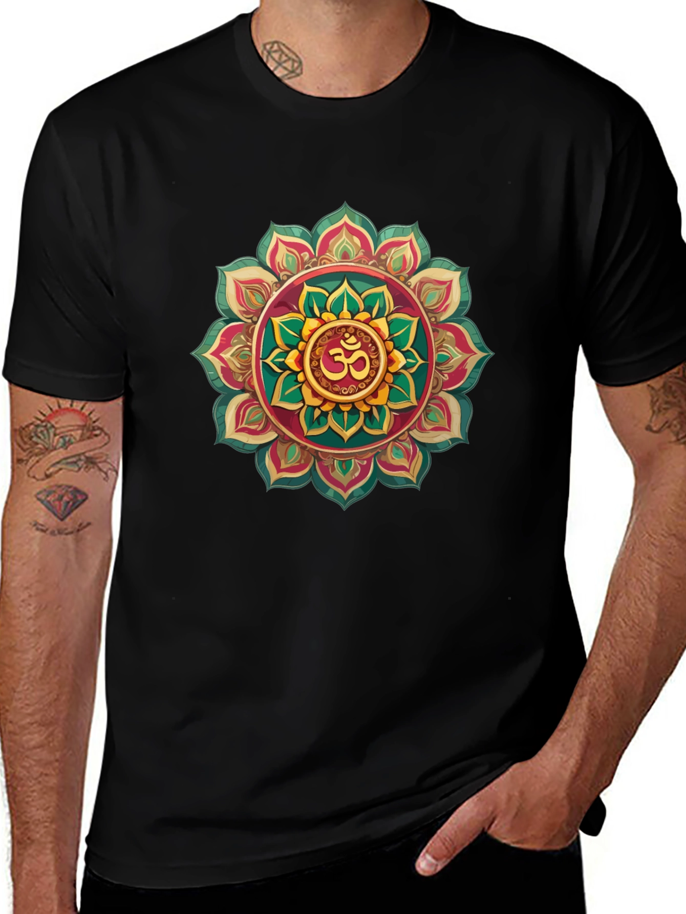 Om Mandala Graphic Tee - Stylish Spiritual Shirt